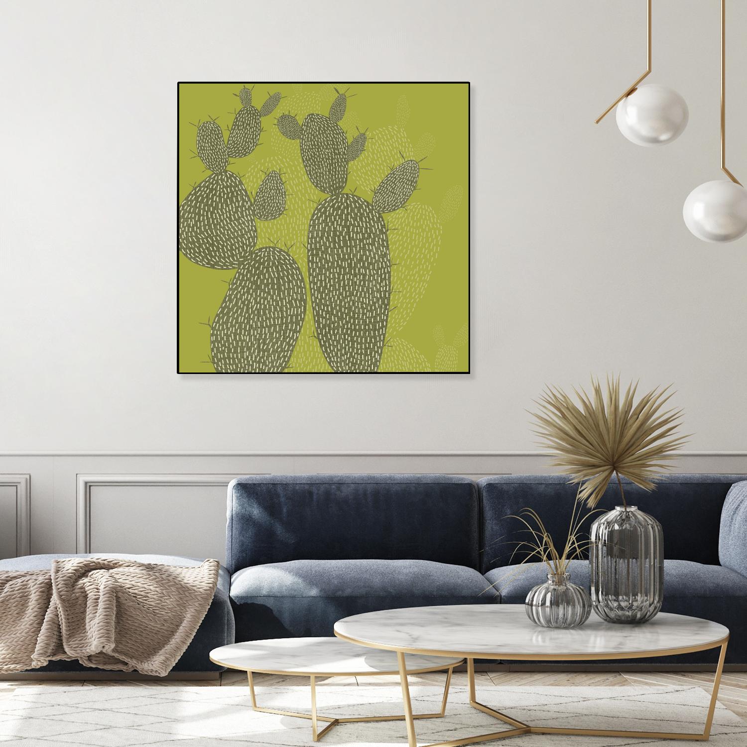 Opuntia I by Chariklia Zarris on GIANT ART - green coastal & tropical abstract