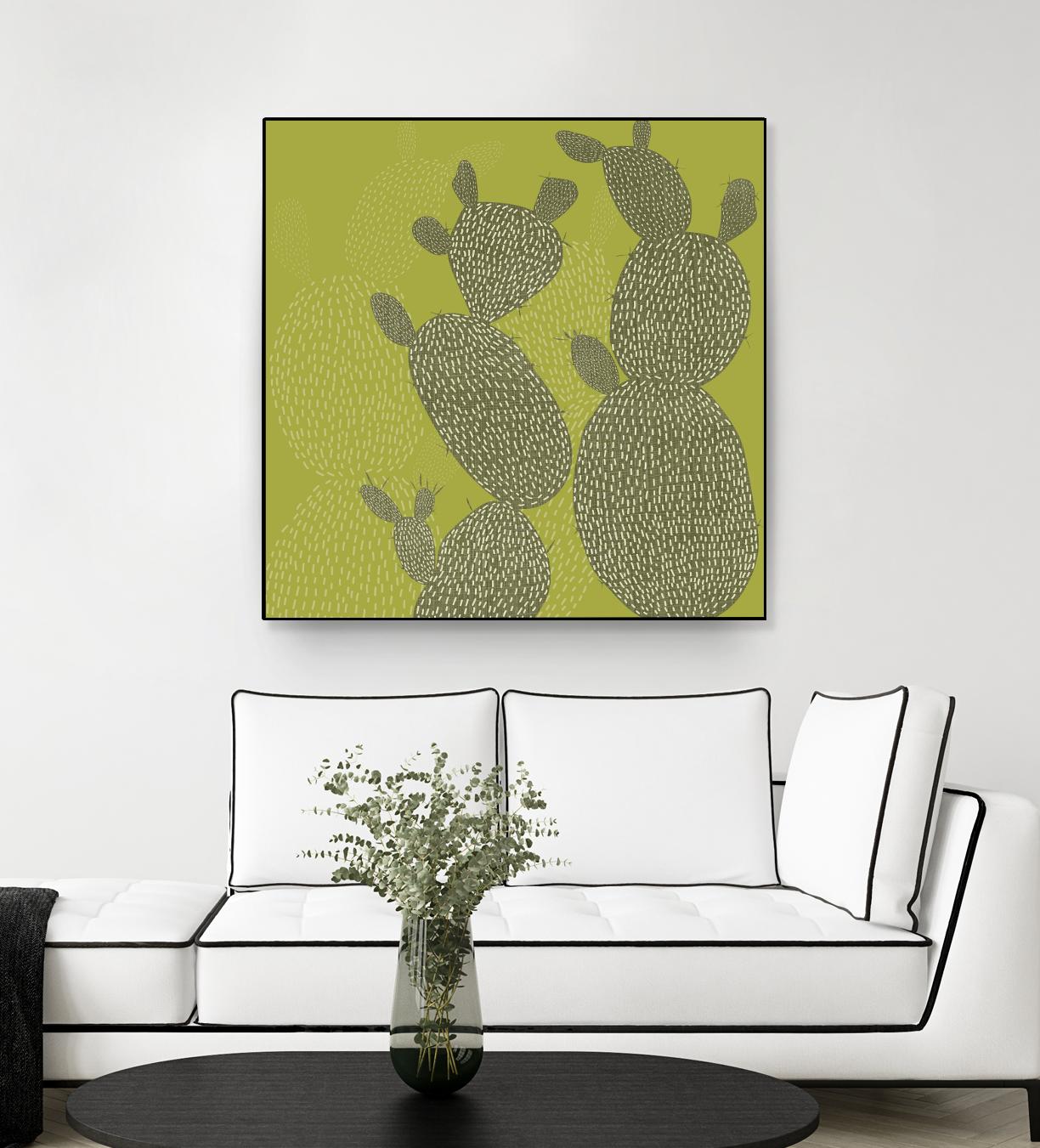 Opuntia II by Chariklia Zarris on GIANT ART - green coastal & tropical abstract