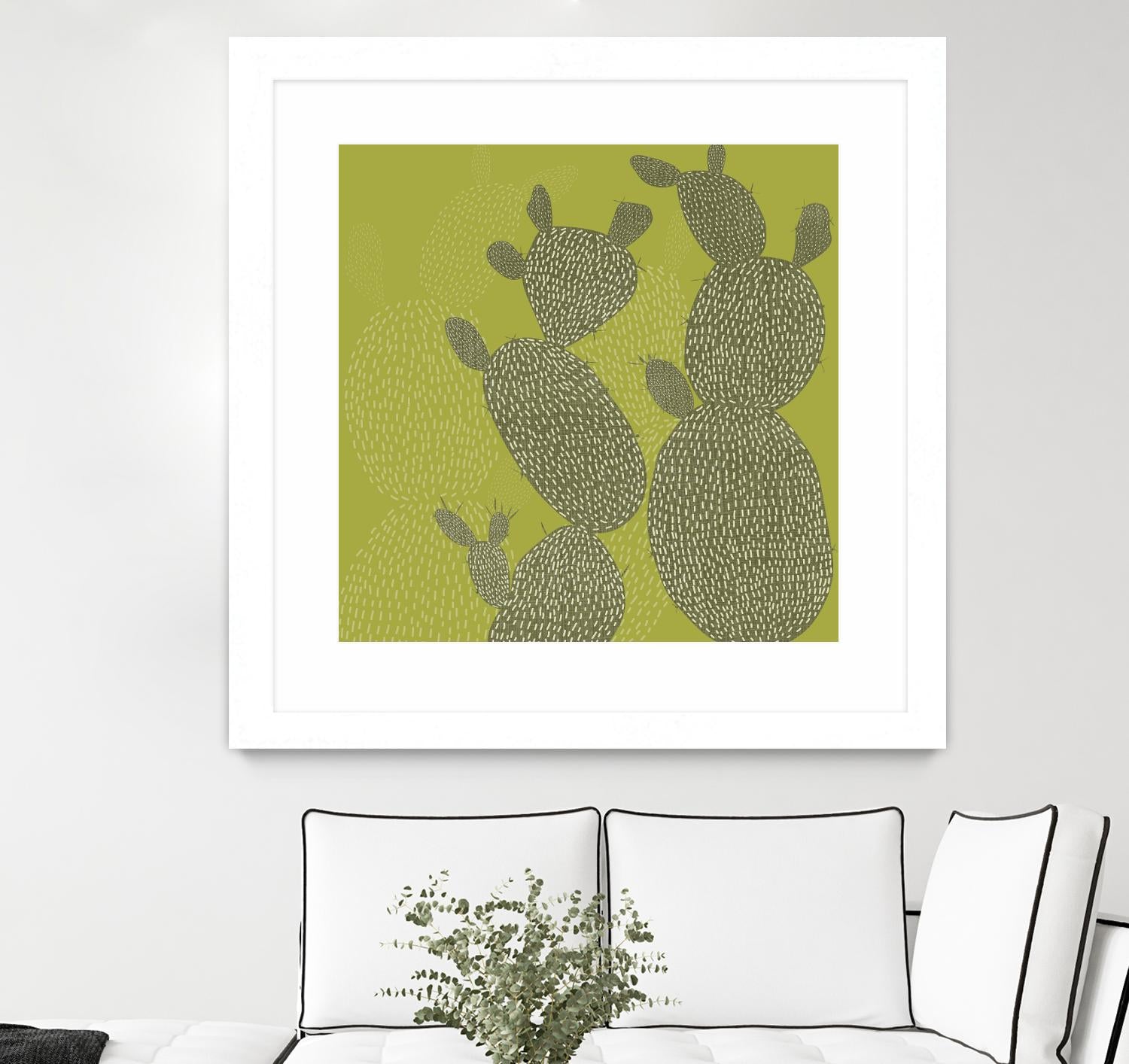 Opuntia II by Chariklia Zarris on GIANT ART - green coastal & tropical abstract