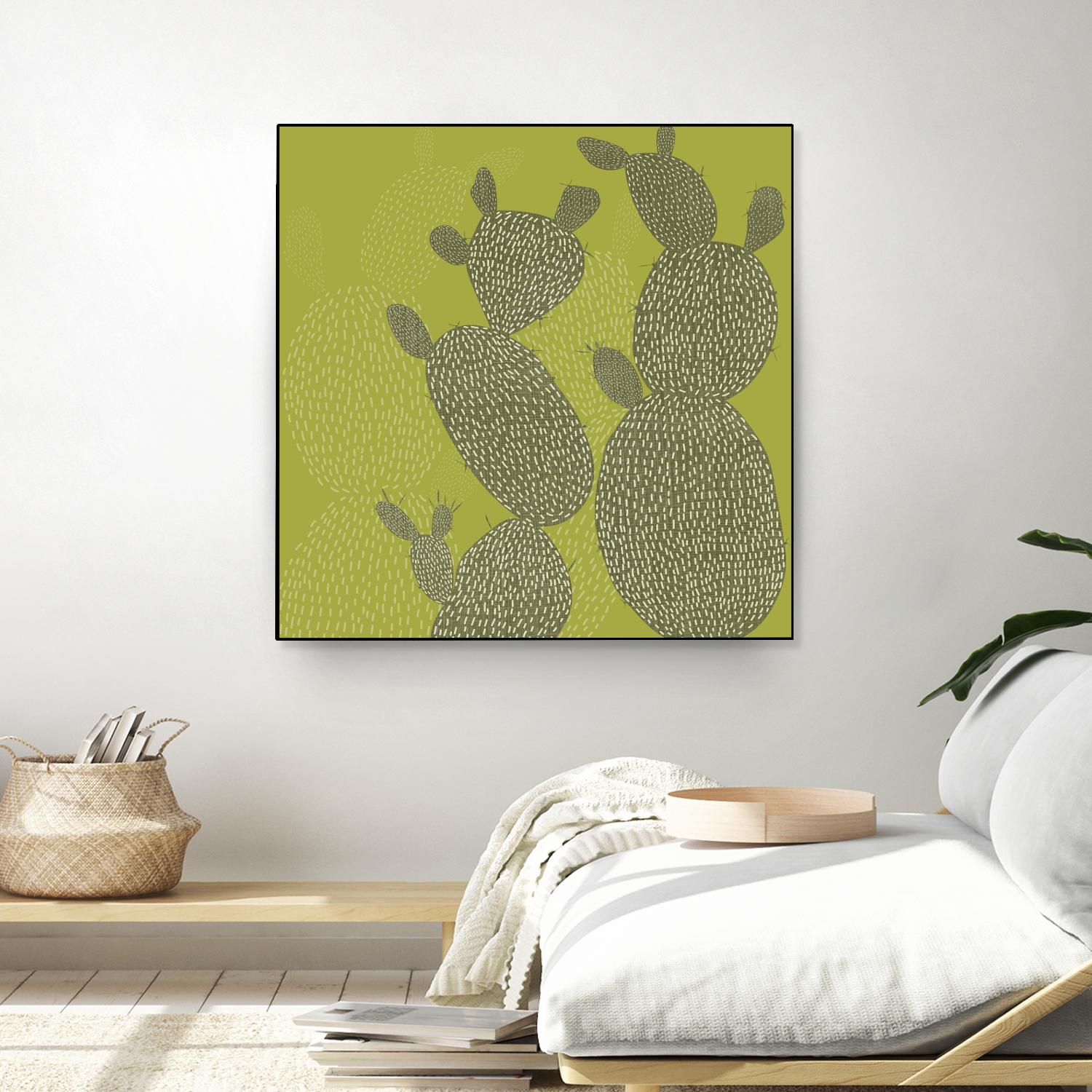 Opuntia II by Chariklia Zarris on GIANT ART - green coastal & tropical abstract