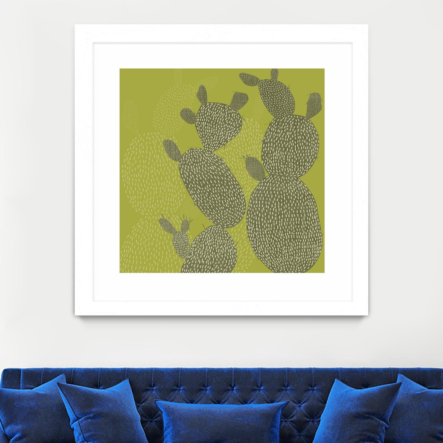 Opuntia II by Chariklia Zarris on GIANT ART - green coastal & tropical abstract