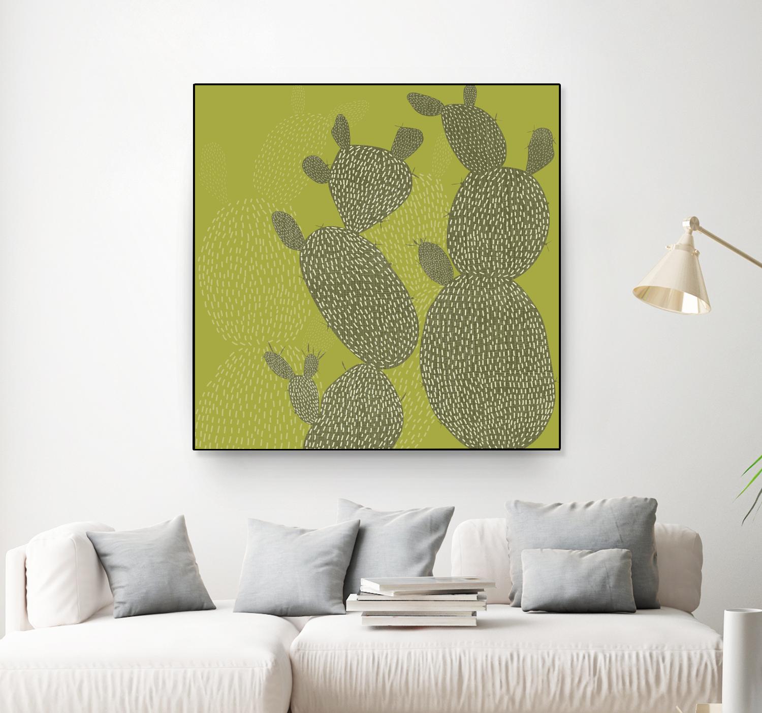 Opuntia II by Chariklia Zarris on GIANT ART - green coastal & tropical abstract