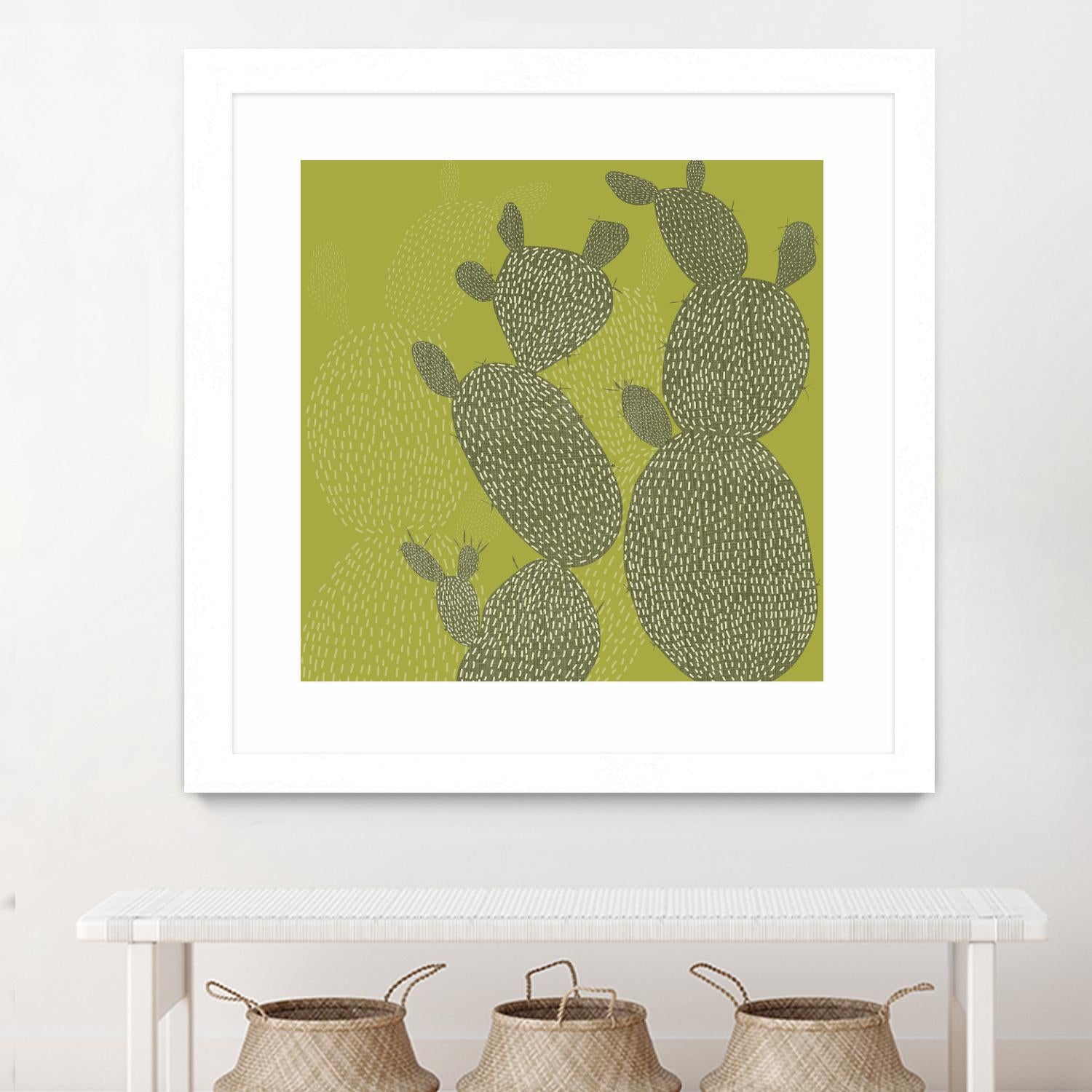 Opuntia II by Chariklia Zarris on GIANT ART - green coastal & tropical abstract