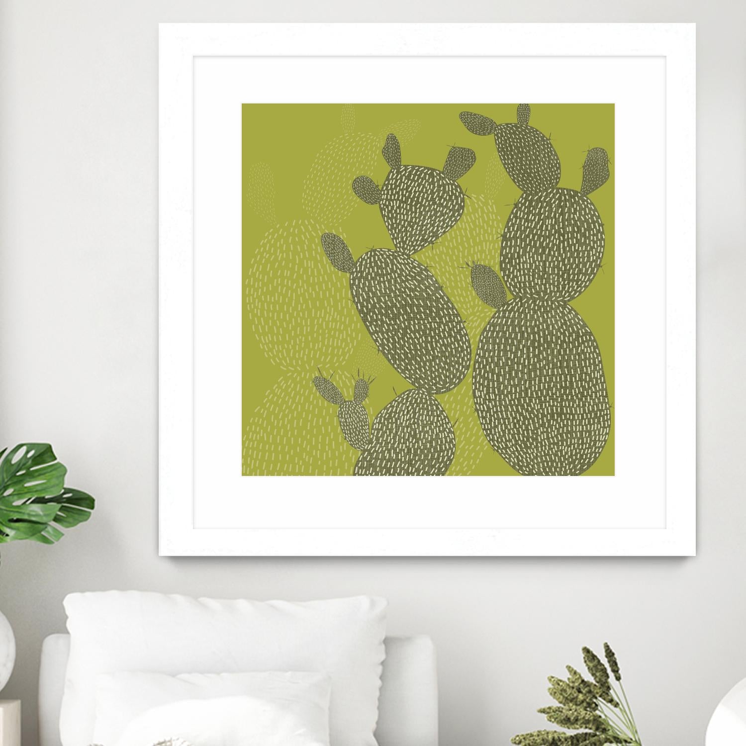 Opuntia II by Chariklia Zarris on GIANT ART - green coastal & tropical abstract
