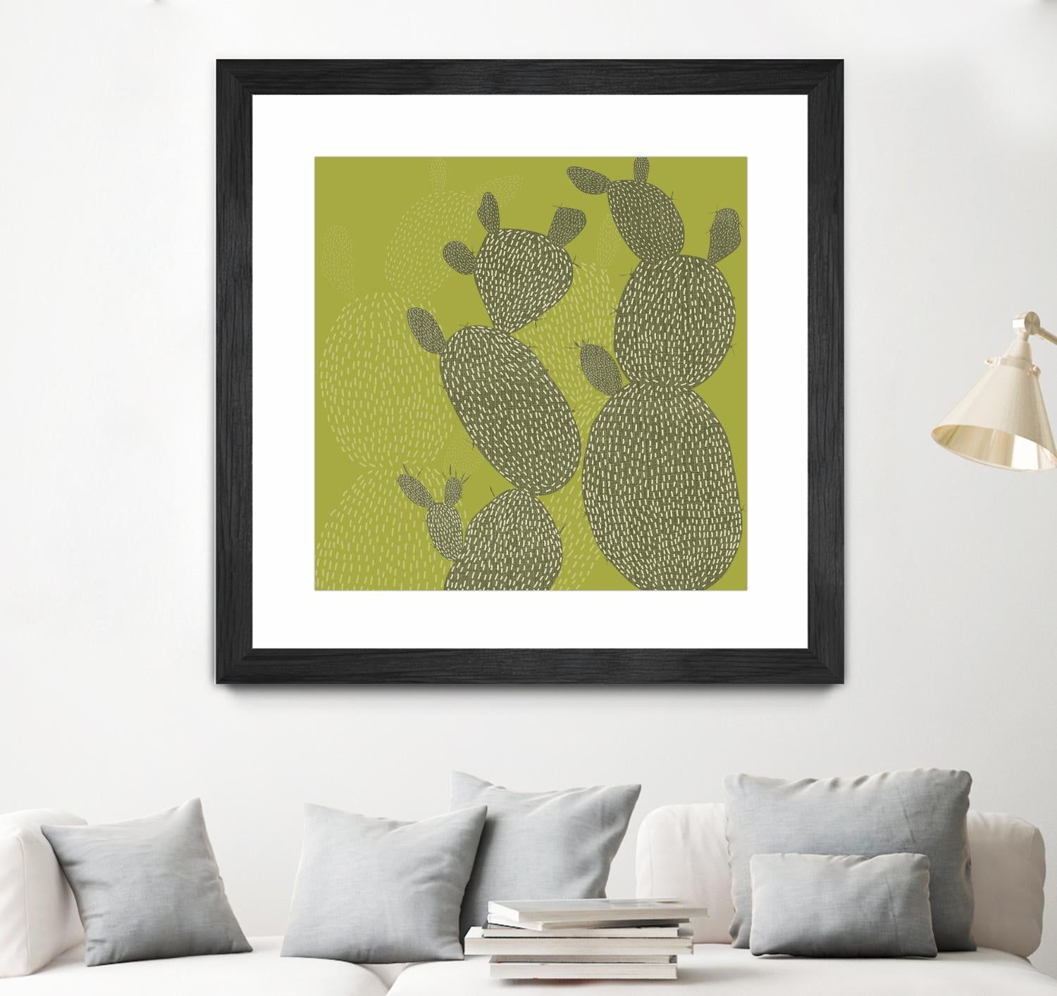 Opuntia II by Chariklia Zarris on GIANT ART - green coastal & tropical abstract