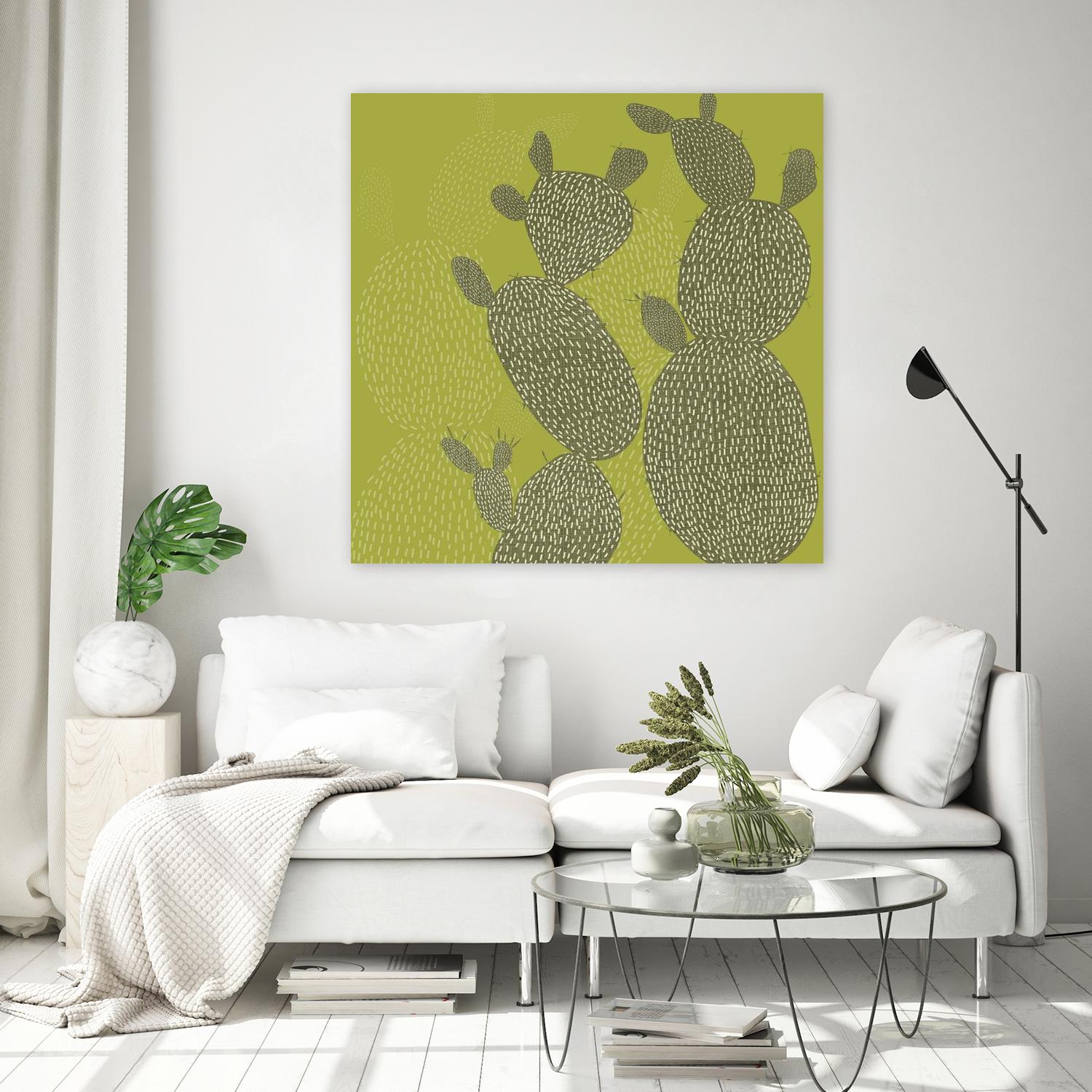 Opuntia II by Chariklia Zarris on GIANT ART - green coastal & tropical abstract