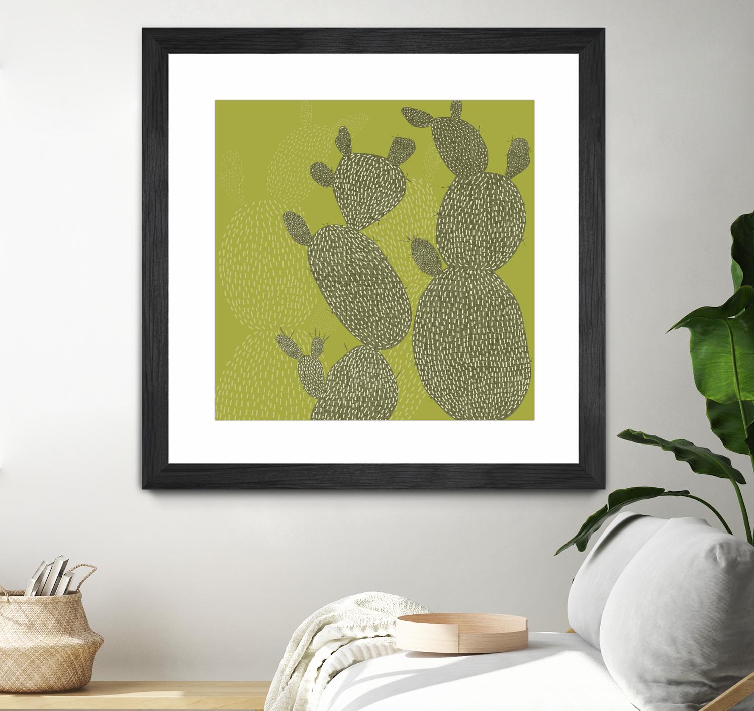 Opuntia II by Chariklia Zarris on GIANT ART - green coastal & tropical abstract