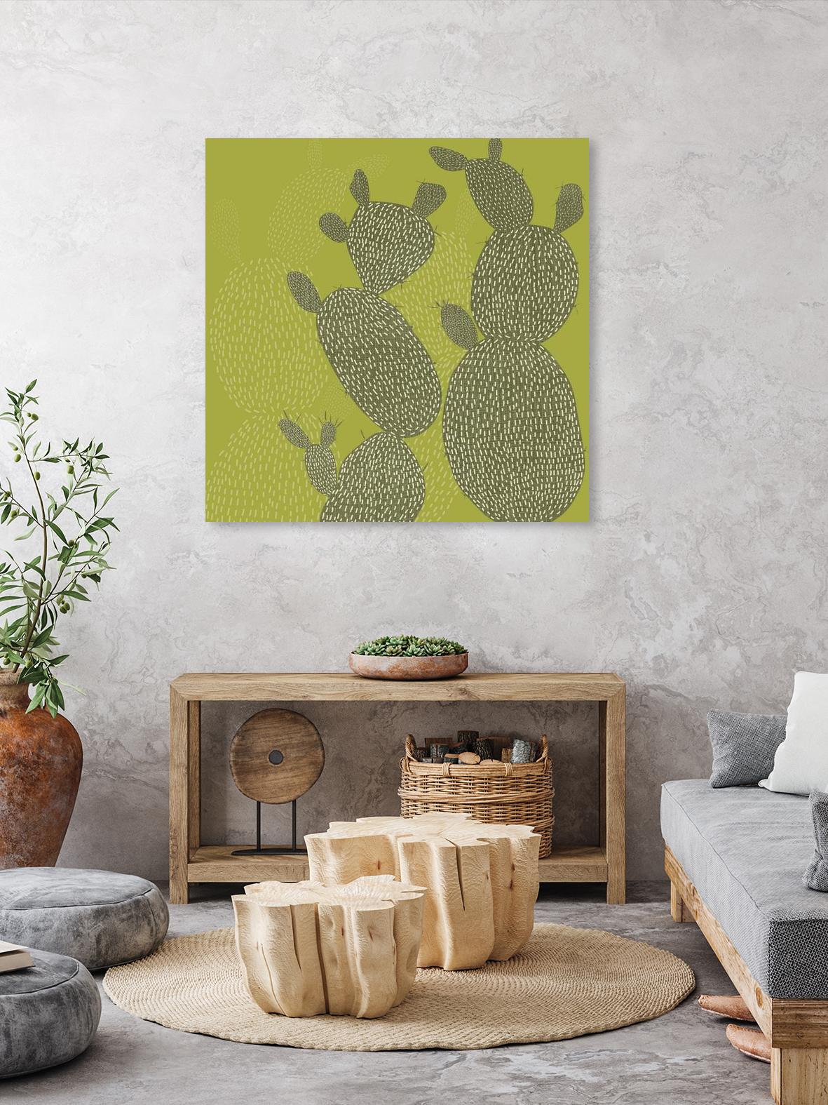 Opuntia II by Chariklia Zarris on GIANT ART - green coastal & tropical abstract