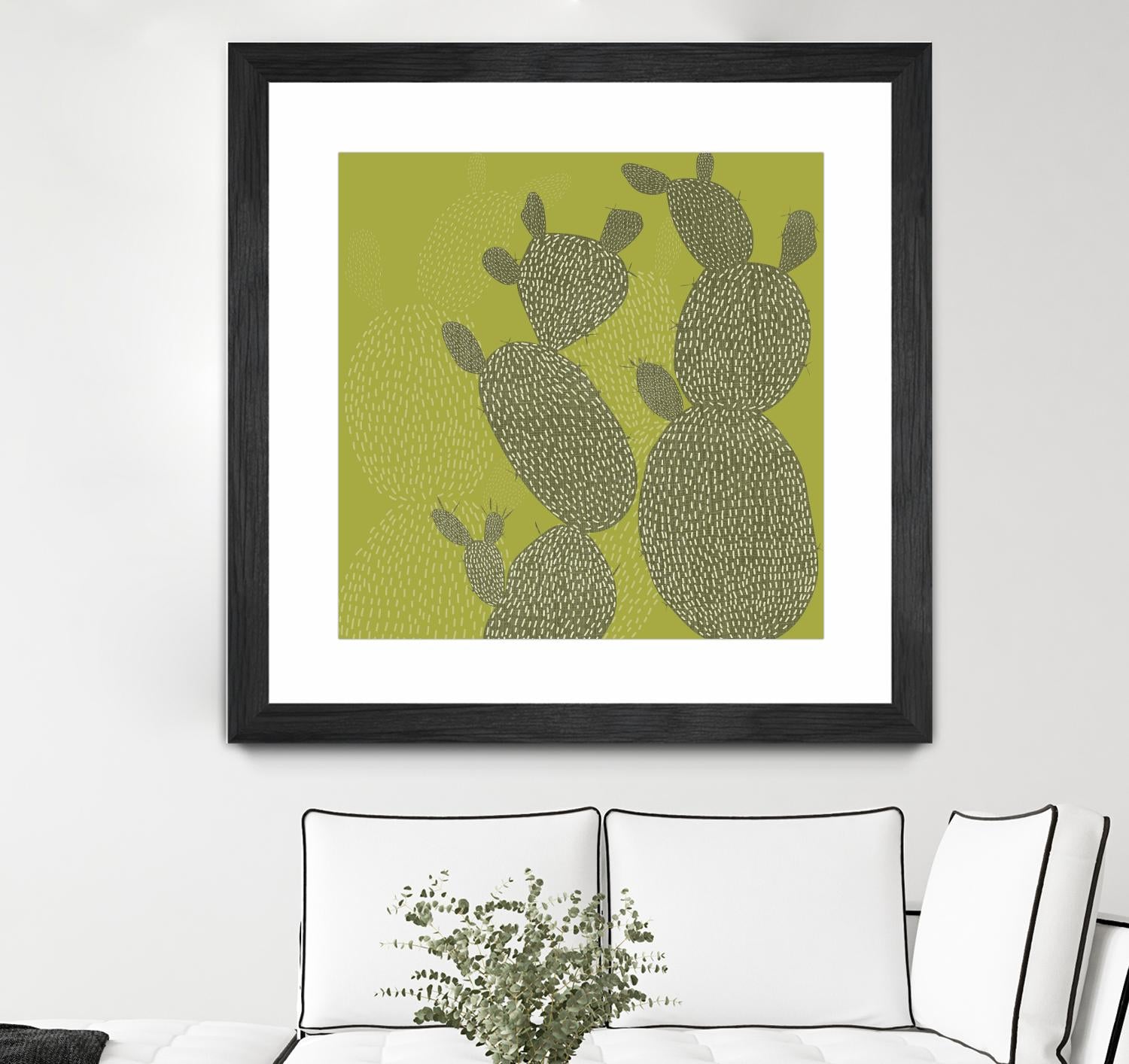Opuntia II by Chariklia Zarris on GIANT ART - green coastal & tropical abstract
