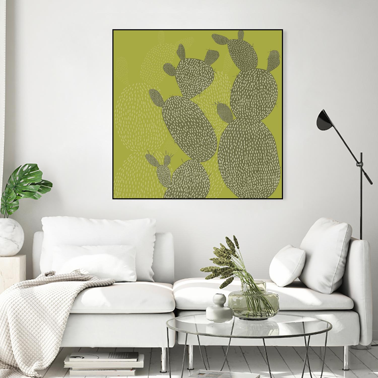 Opuntia II by Chariklia Zarris on GIANT ART - green coastal & tropical abstract