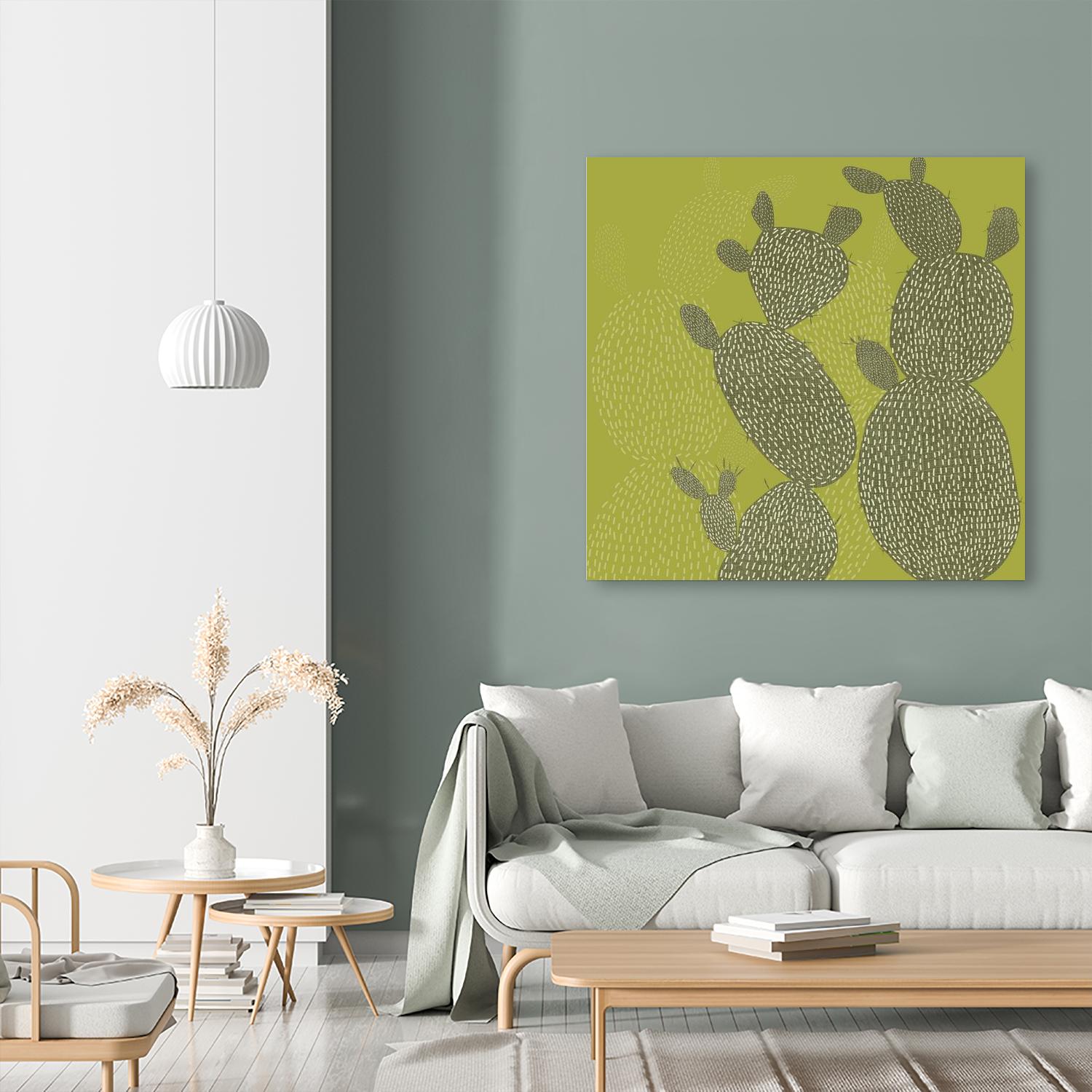 Opuntia II by Chariklia Zarris on GIANT ART - green coastal & tropical abstract