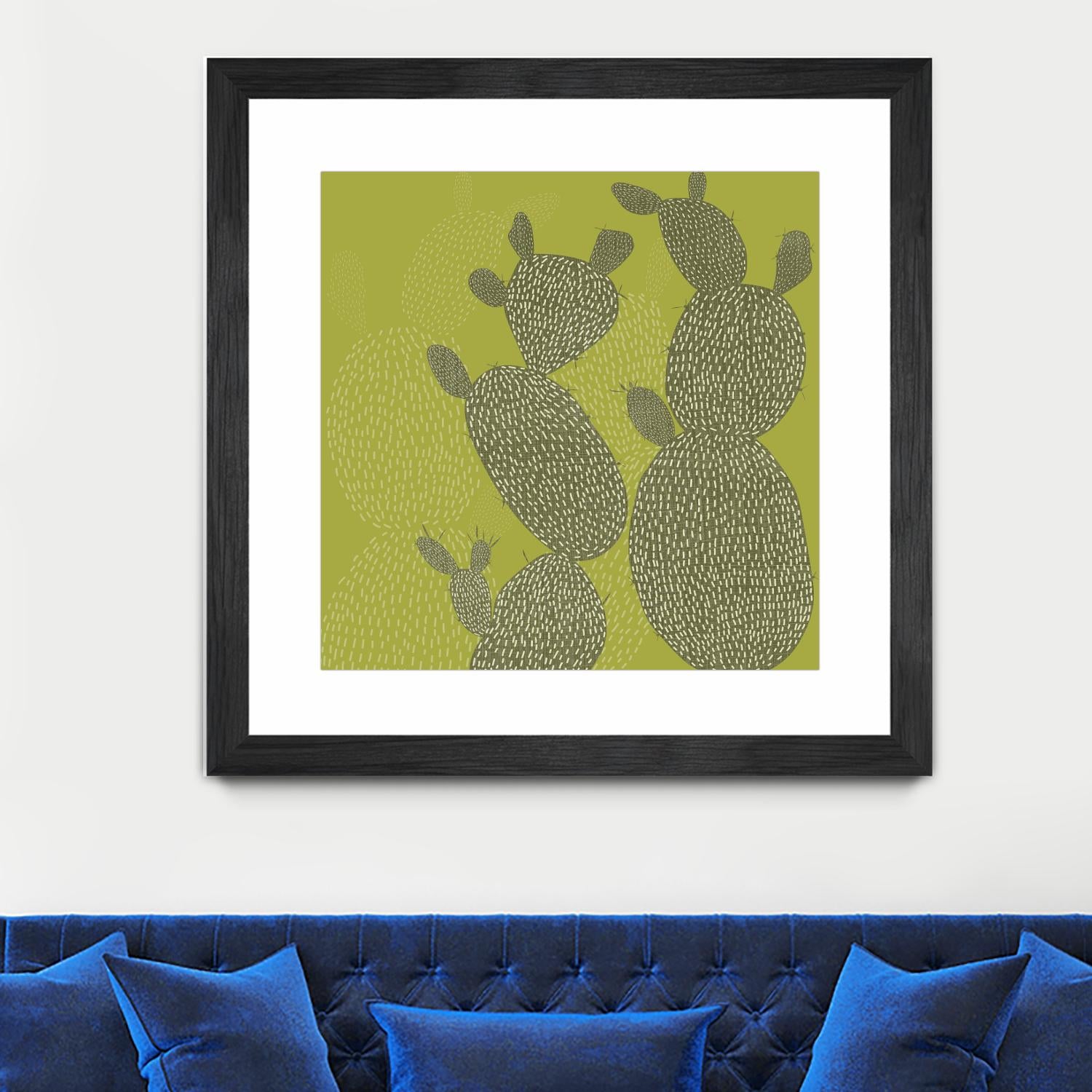 Opuntia II by Chariklia Zarris on GIANT ART - green coastal & tropical abstract