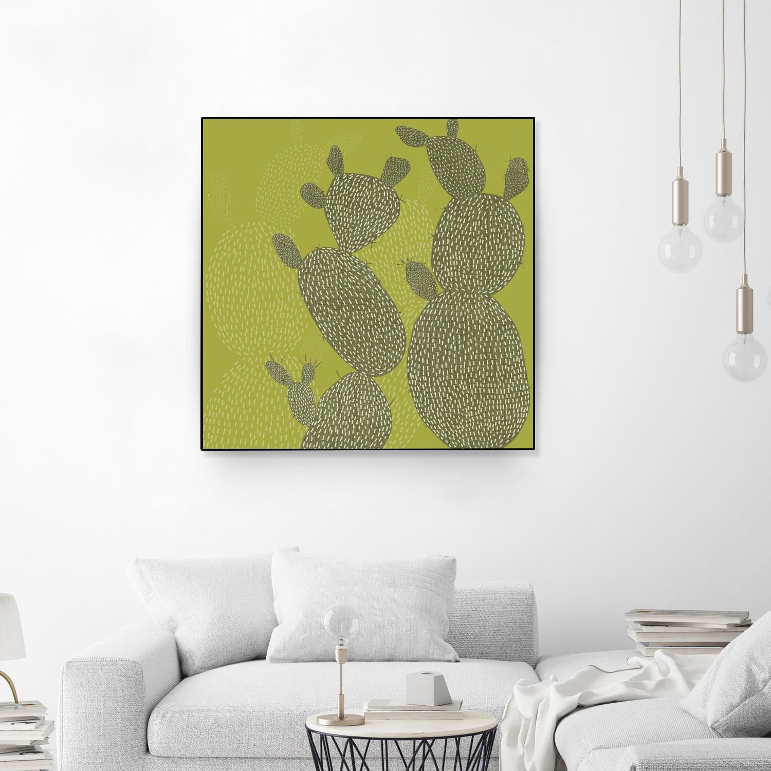 Opuntia II by Chariklia Zarris on GIANT ART - green coastal & tropical abstract