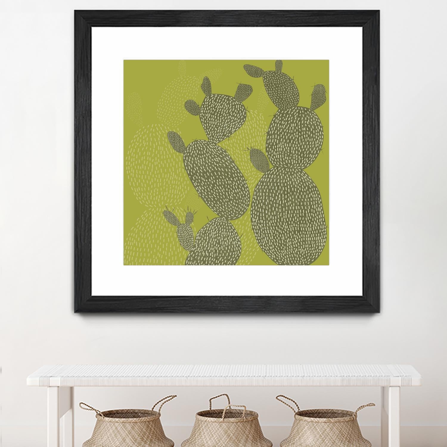 Opuntia II by Chariklia Zarris on GIANT ART - green coastal & tropical abstract