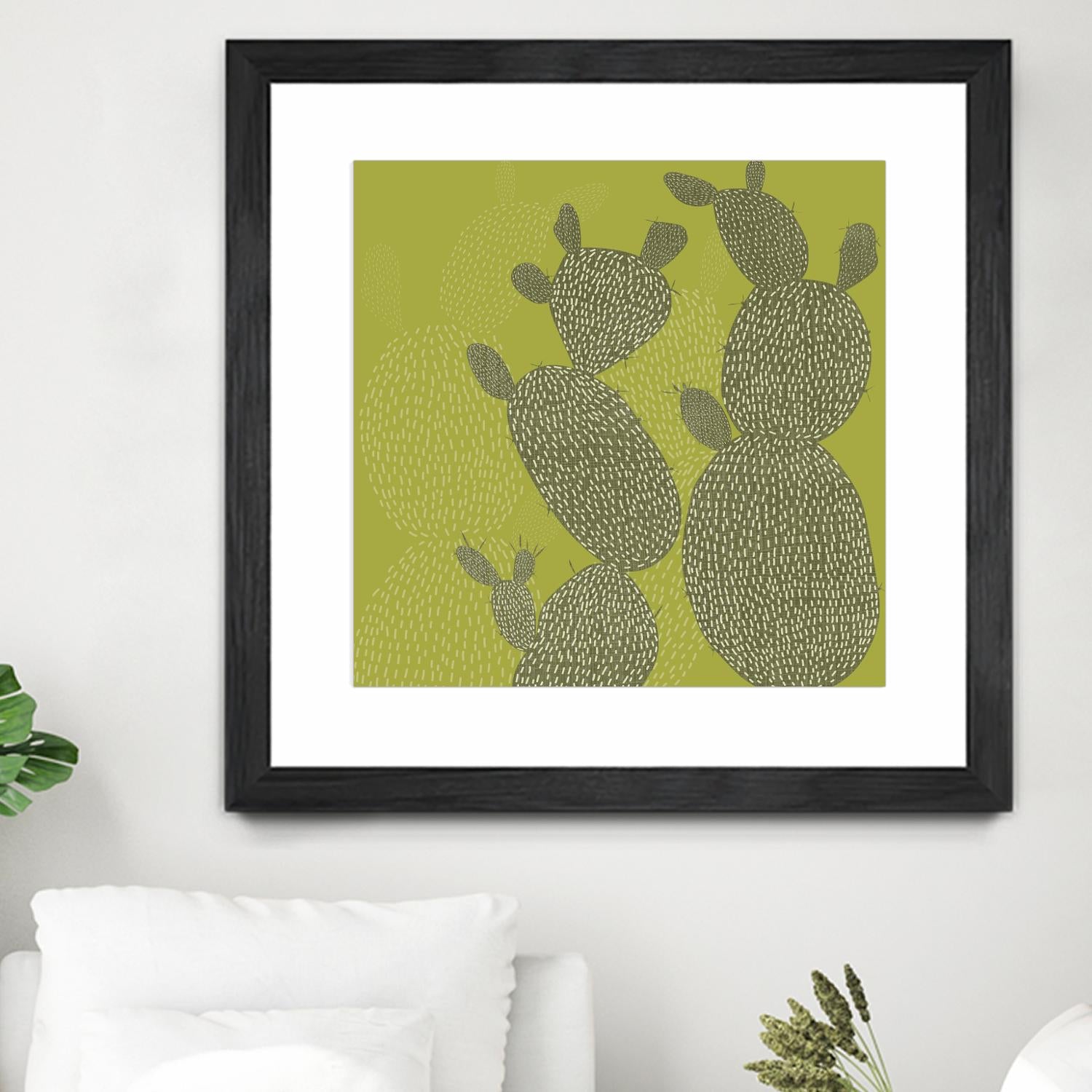 Opuntia II by Chariklia Zarris on GIANT ART - green coastal & tropical abstract