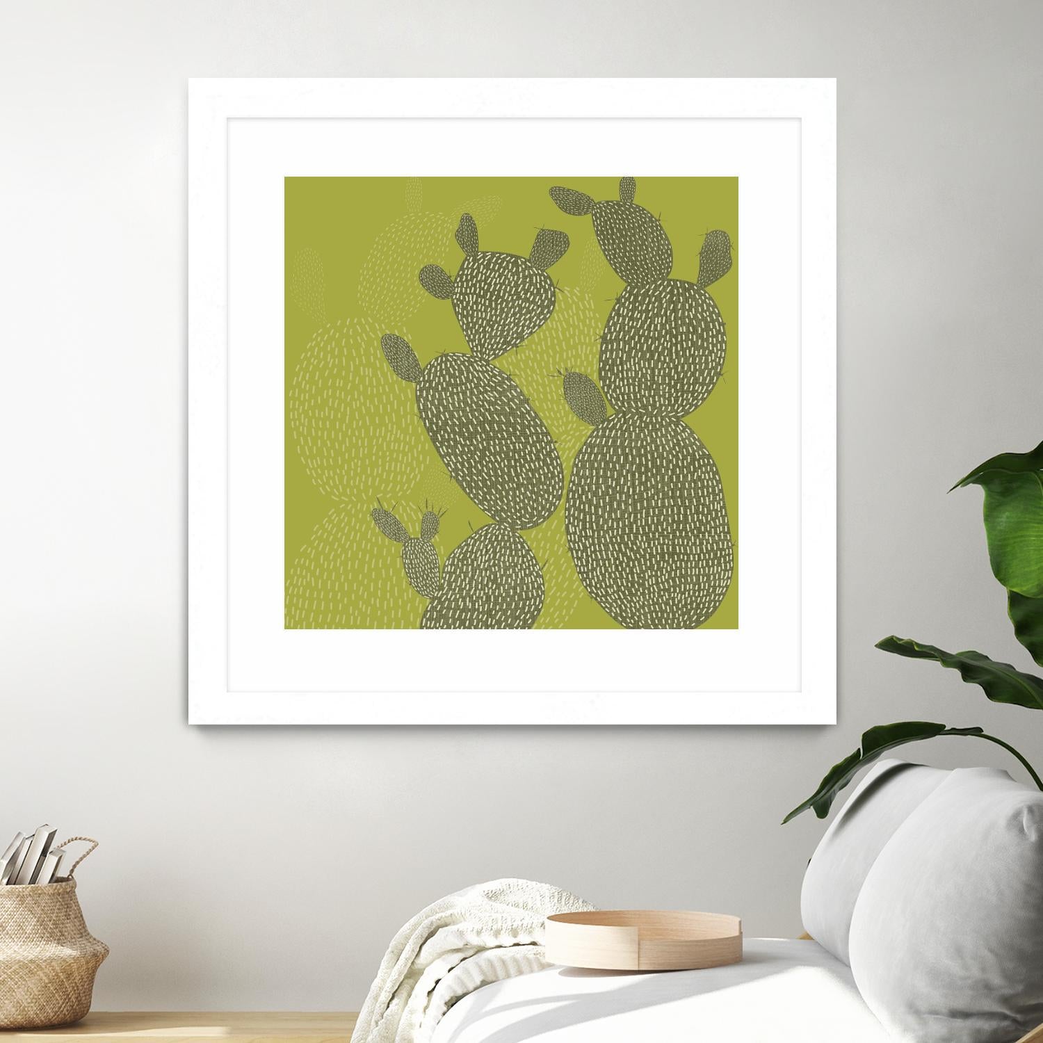 Opuntia II by Chariklia Zarris on GIANT ART - green coastal & tropical abstract