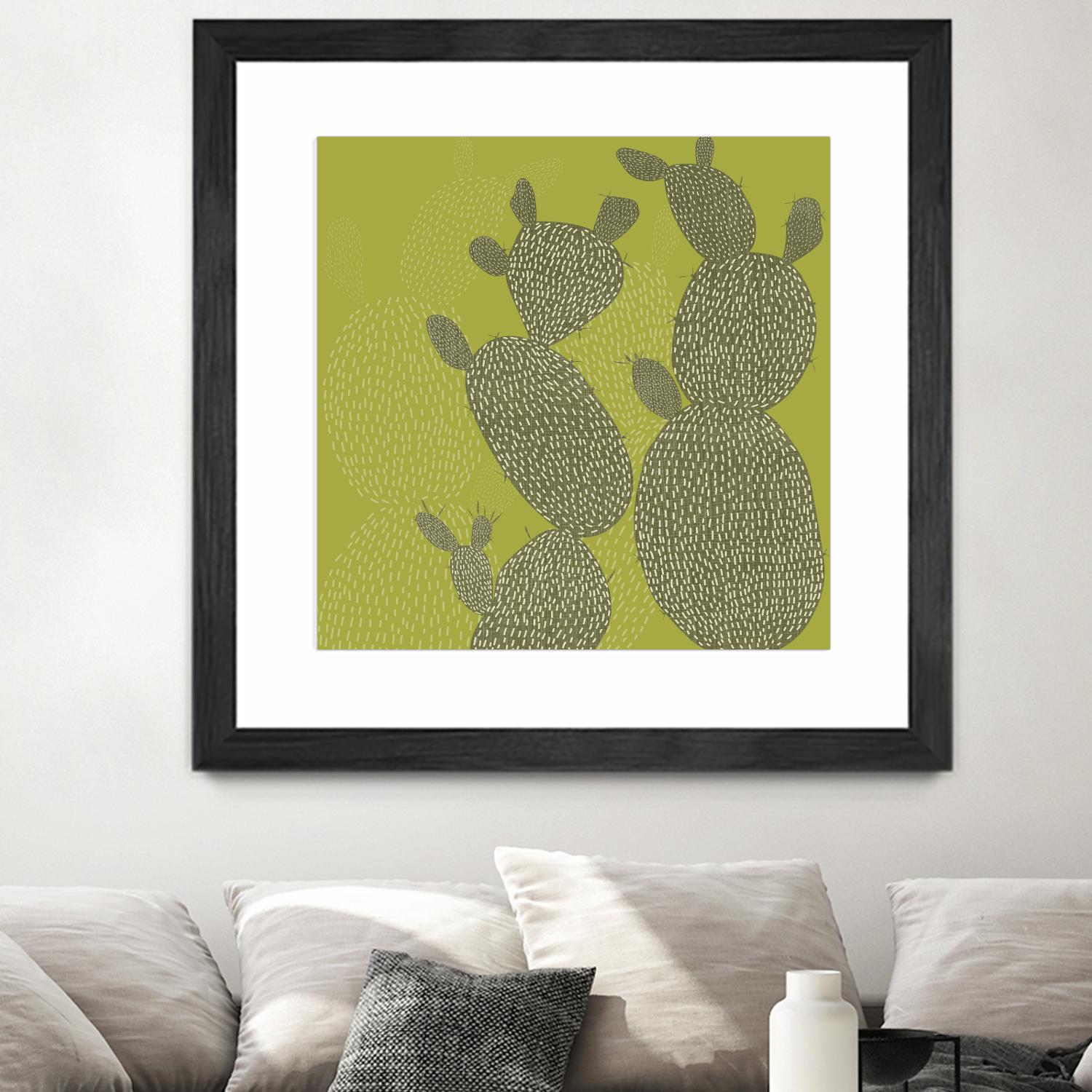 Opuntia II by Chariklia Zarris on GIANT ART - green coastal & tropical abstract