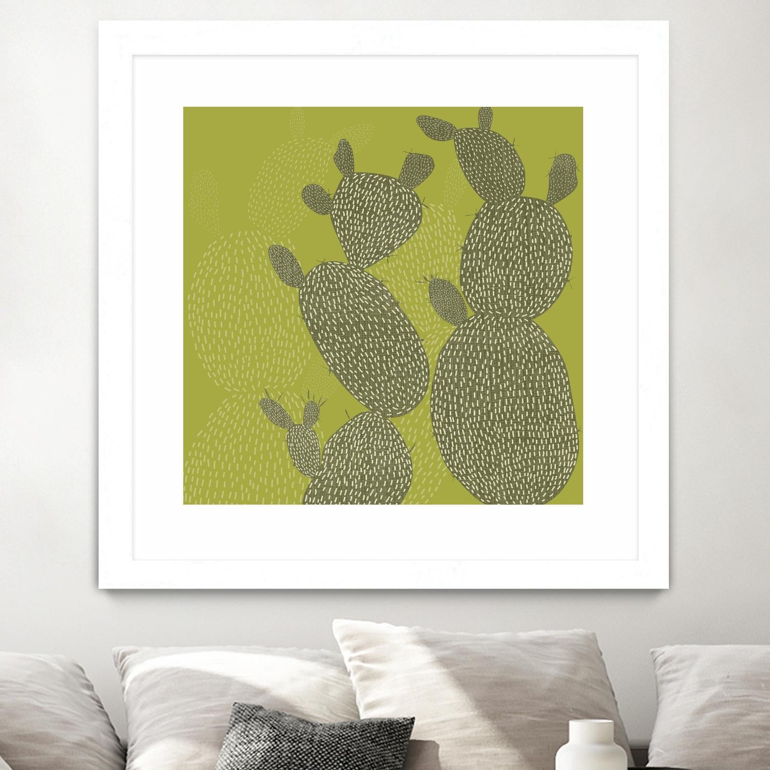 Opuntia II by Chariklia Zarris on GIANT ART - green coastal & tropical abstract