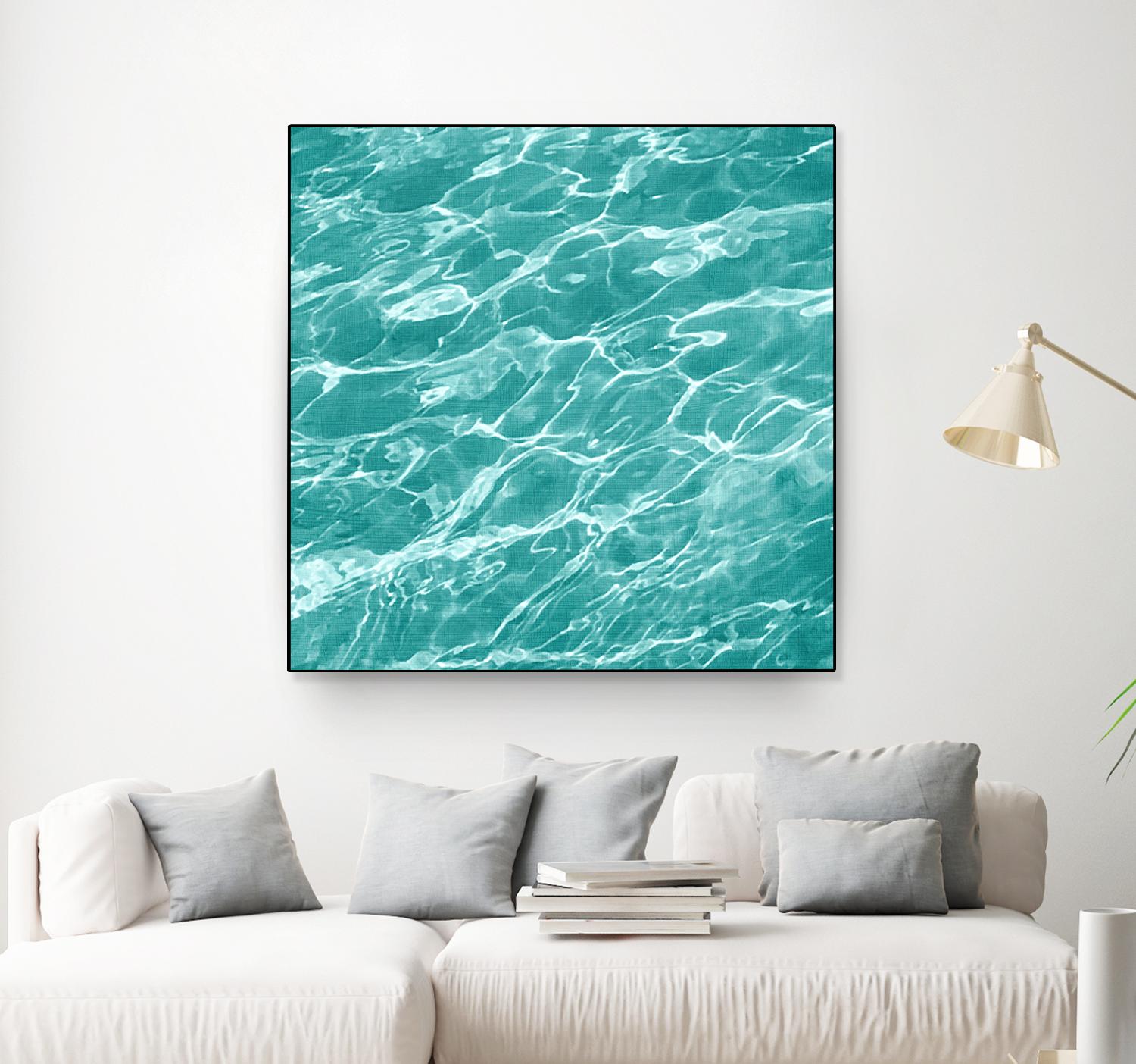 Ripple I by Chariklia Zarris on GIANT ART - blue coastal & tropical water