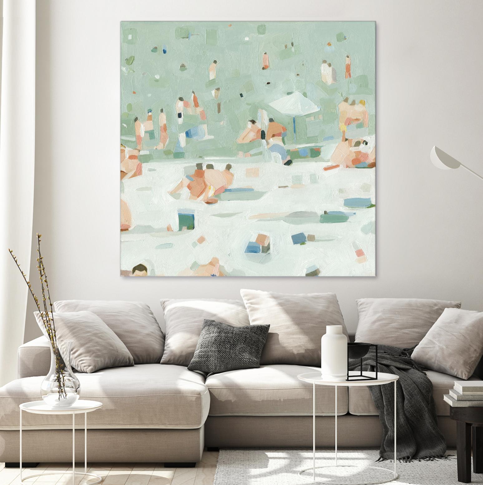 Summer Confetti I by Emma Scarvey on GIANT ART - beige coastal & tropical beach