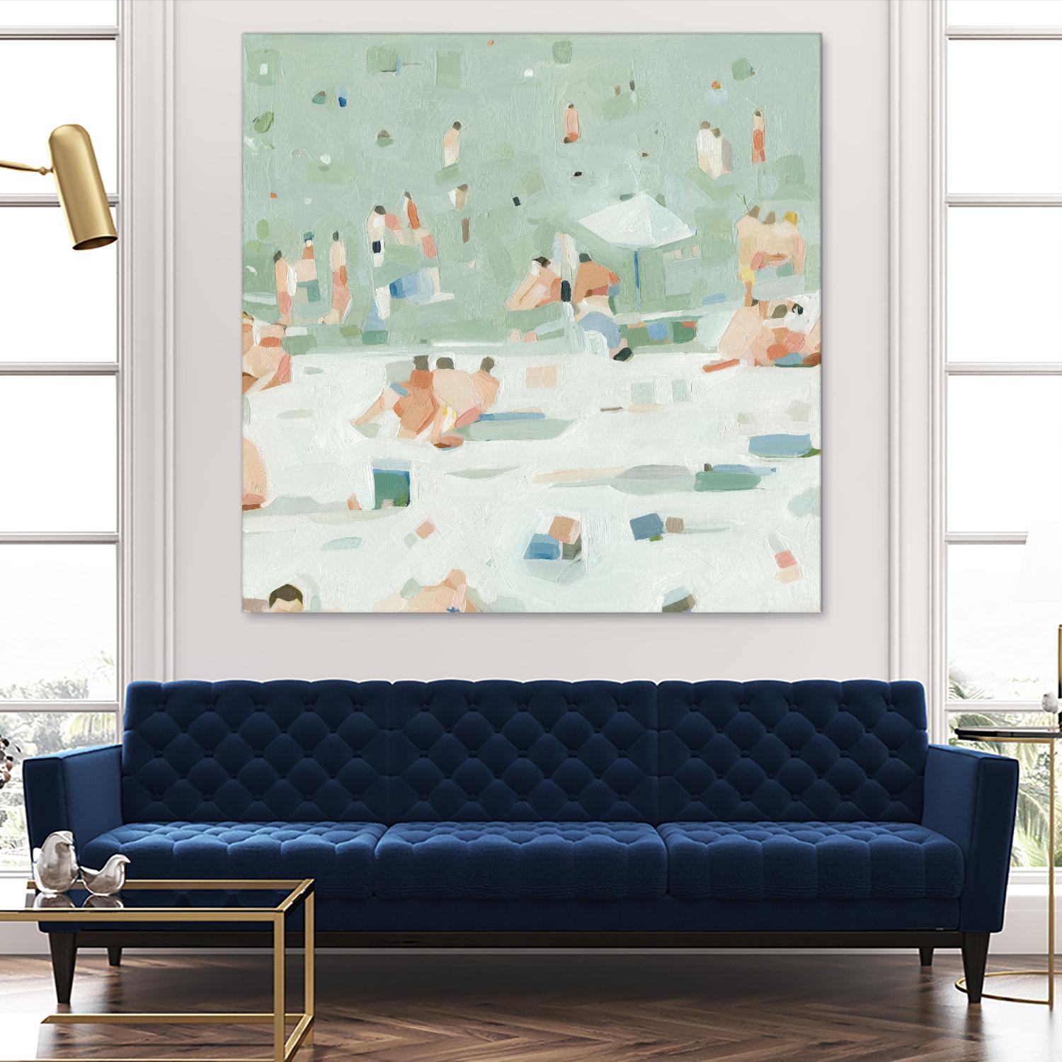 Summer Confetti I by Emma Scarvey on GIANT ART - beige coastal & tropical beach