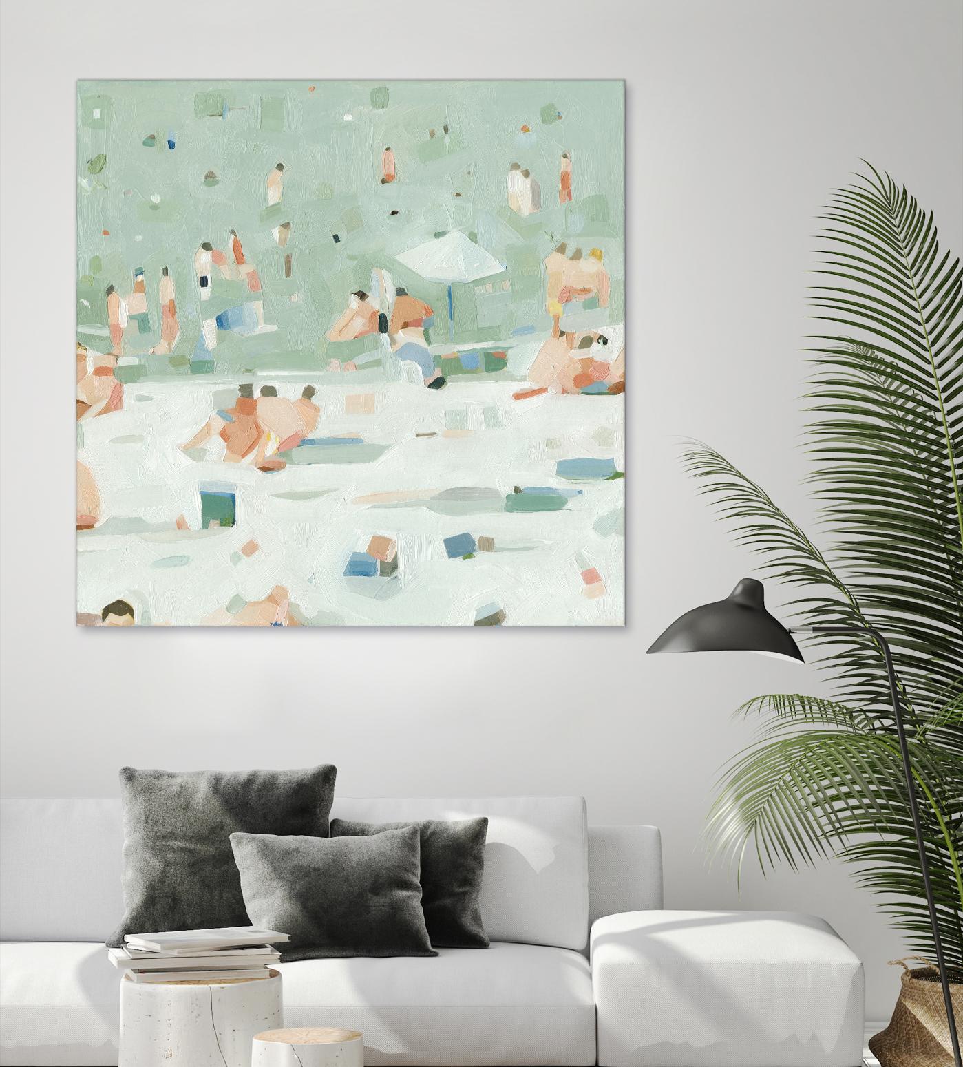 Summer Confetti I by Emma Scarvey on GIANT ART - beige coastal & tropical beach