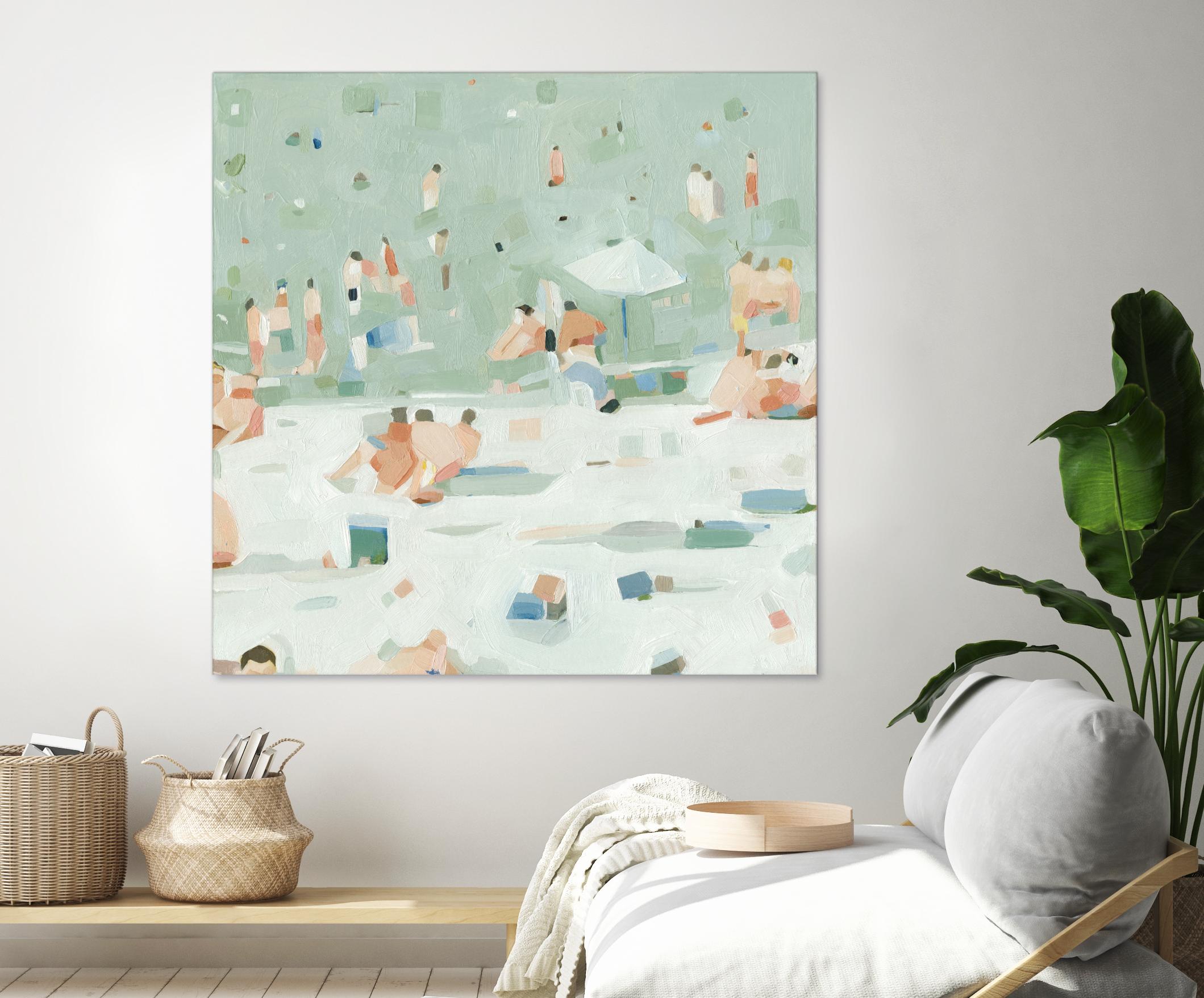 Summer Confetti I by Emma Scarvey on GIANT ART - beige coastal & tropical beach