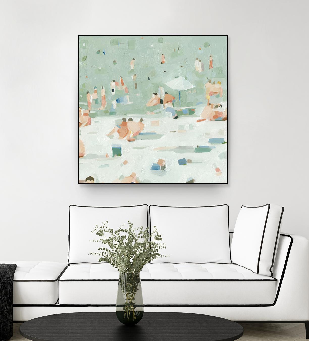 Summer Confetti I by Emma Scarvey on GIANT ART - beige coastal & tropical beach