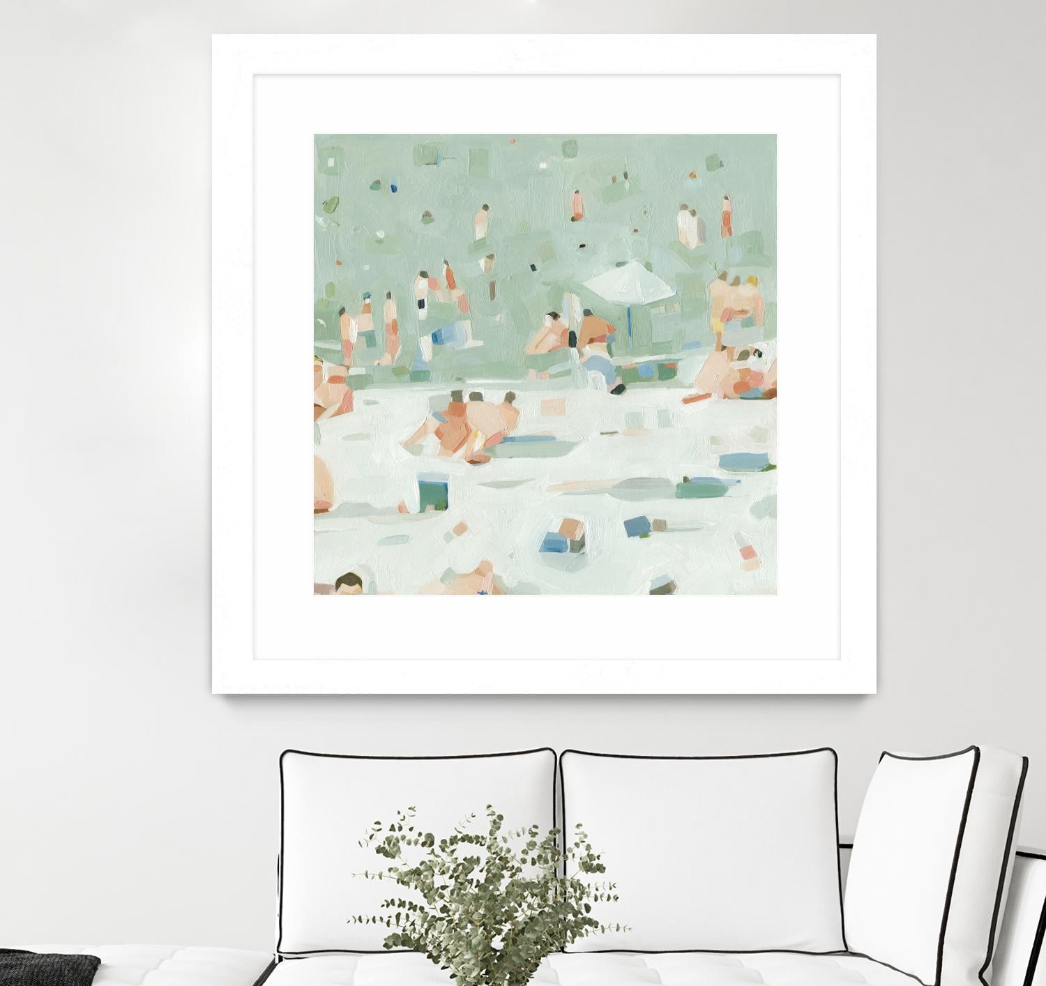 Summer Confetti I by Emma Scarvey on GIANT ART - beige coastal & tropical beach