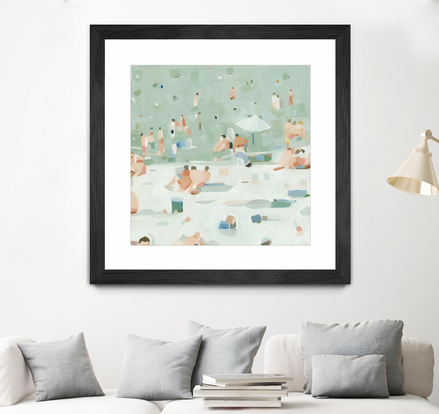 Summer Confetti I by Emma Scarvey on GIANT ART - beige coastal & tropical beach