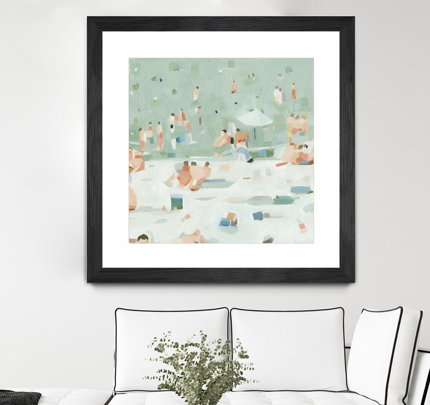 Summer Confetti I by Emma Scarvey on GIANT ART - beige coastal & tropical beach