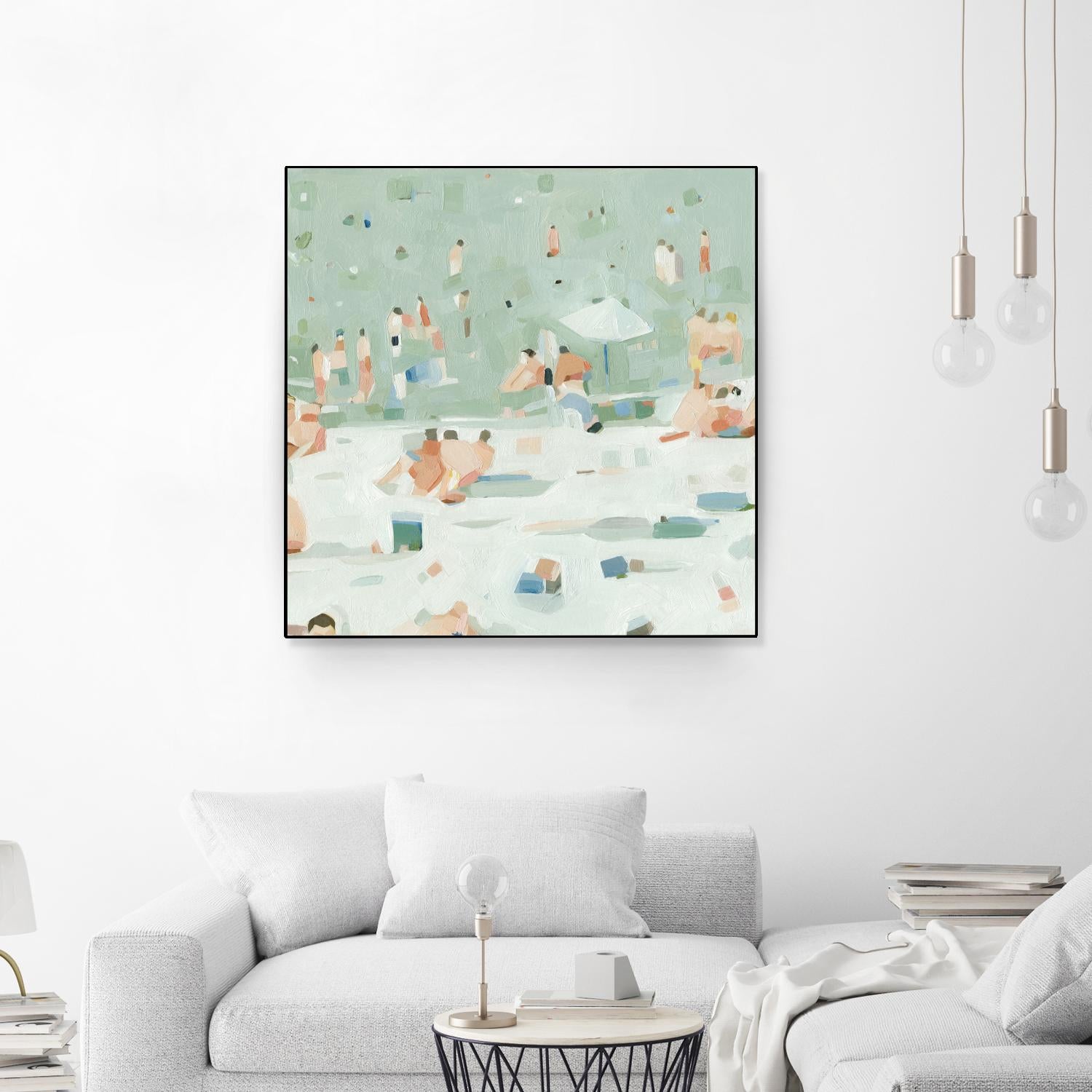 Summer Confetti I by Emma Scarvey on GIANT ART - beige coastal & tropical beach