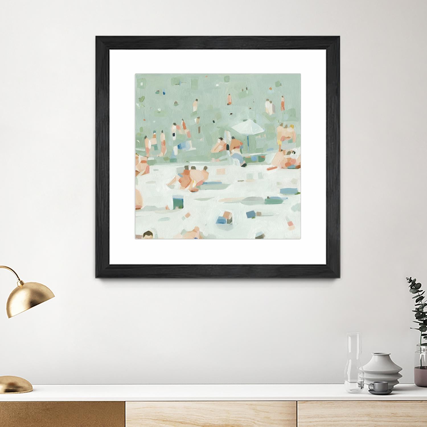 Summer Confetti I by Emma Scarvey on GIANT ART - beige coastal & tropical beach