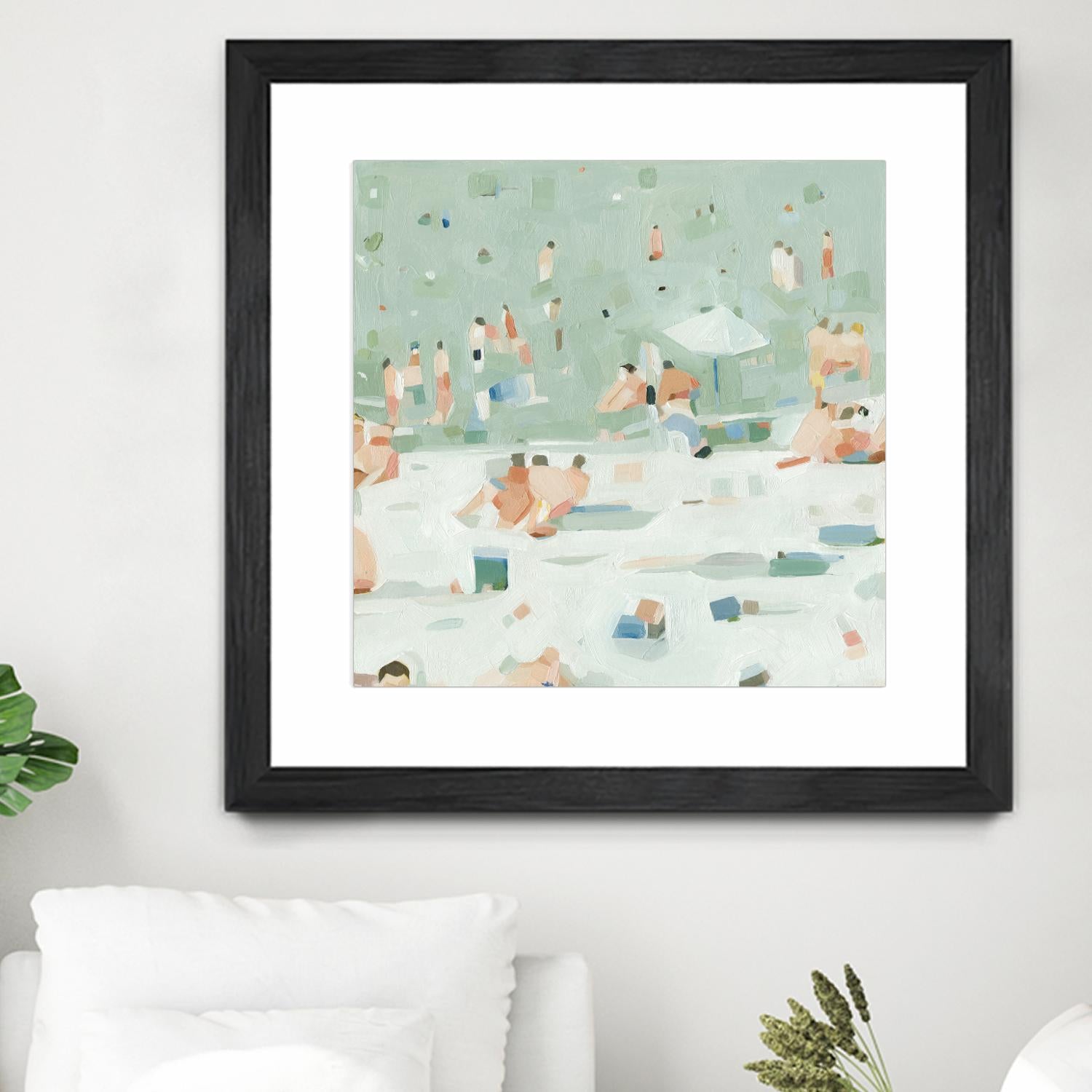 Summer Confetti I by Emma Scarvey on GIANT ART - beige coastal & tropical beach