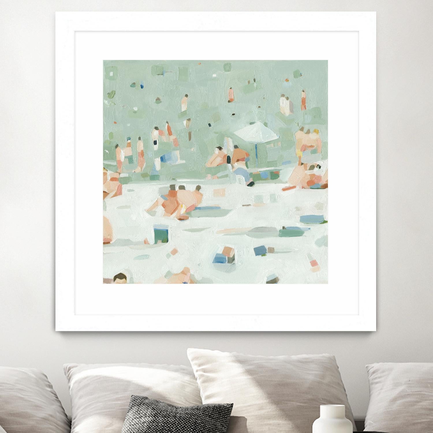 Summer Confetti I by Emma Scarvey on GIANT ART - beige coastal & tropical beach
