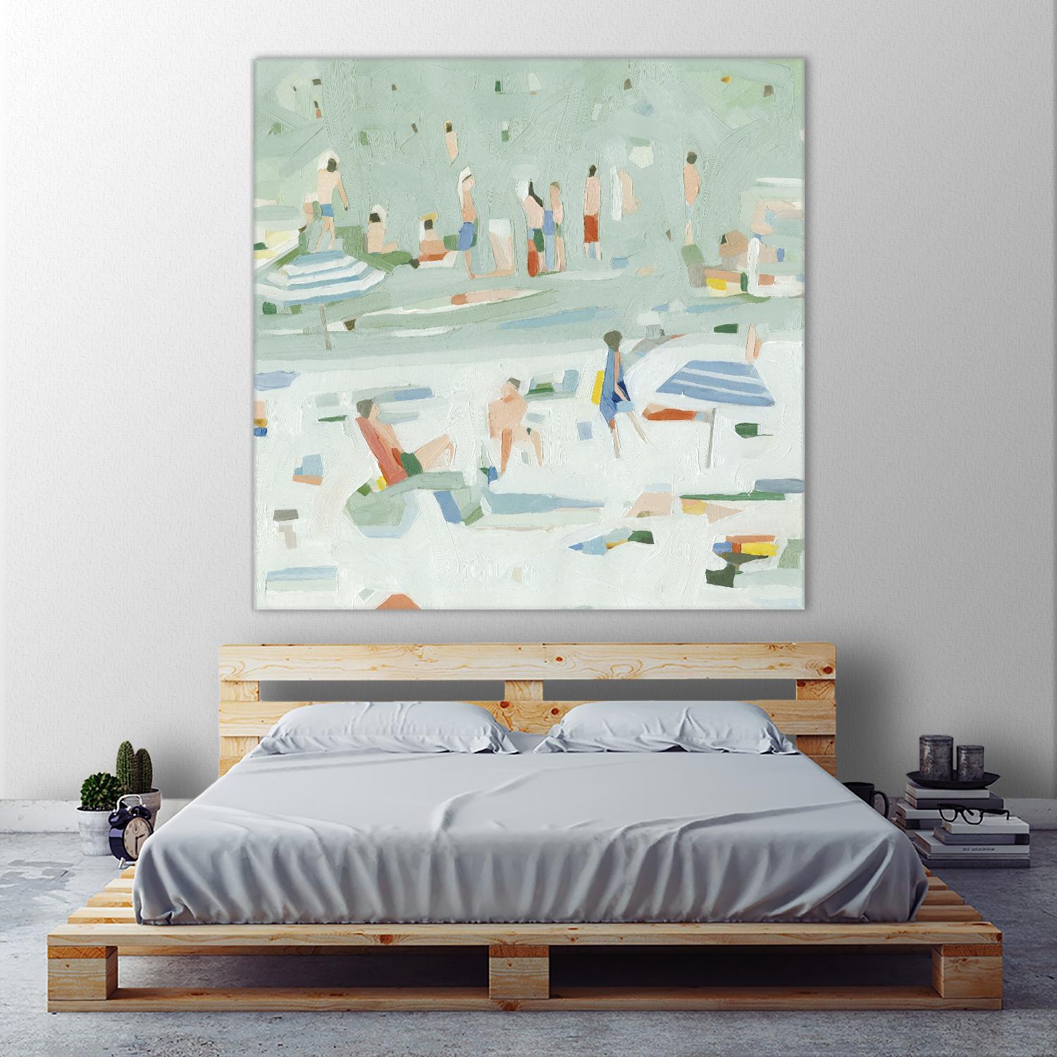 Summer Confetti II by Emma Scarvey on GIANT ART - green coastal & tropical abstract