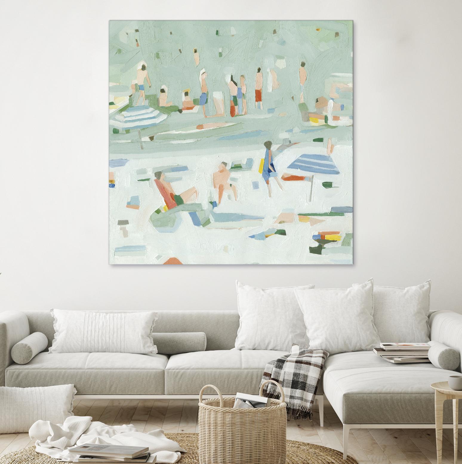 Summer Confetti II by Emma Scarvey on GIANT ART - green coastal & tropical abstract