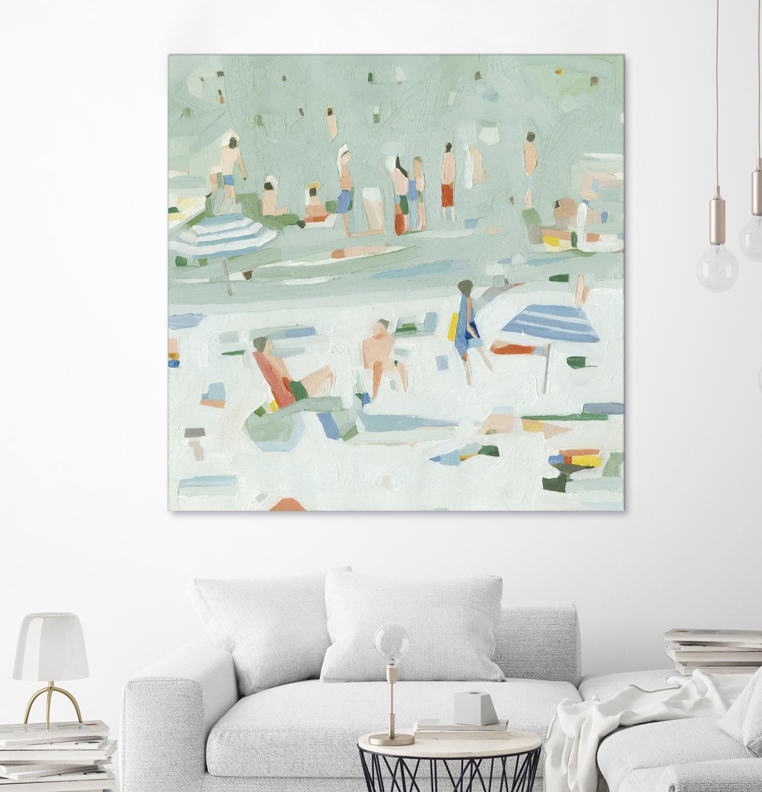 Summer Confetti II by Emma Scarvey on GIANT ART - green coastal & tropical abstract