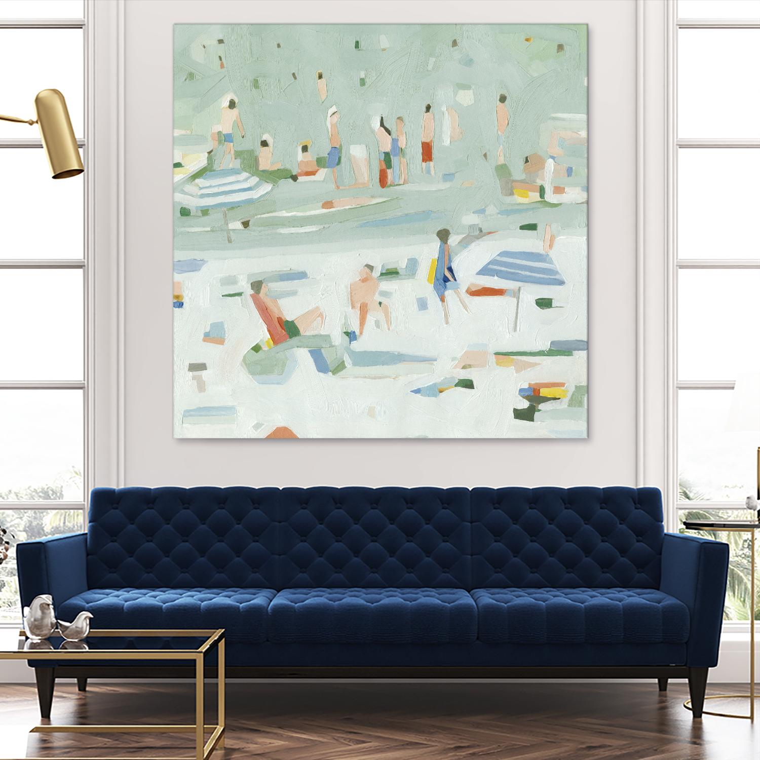 Summer Confetti II by Emma Scarvey on GIANT ART - green coastal & tropical abstract