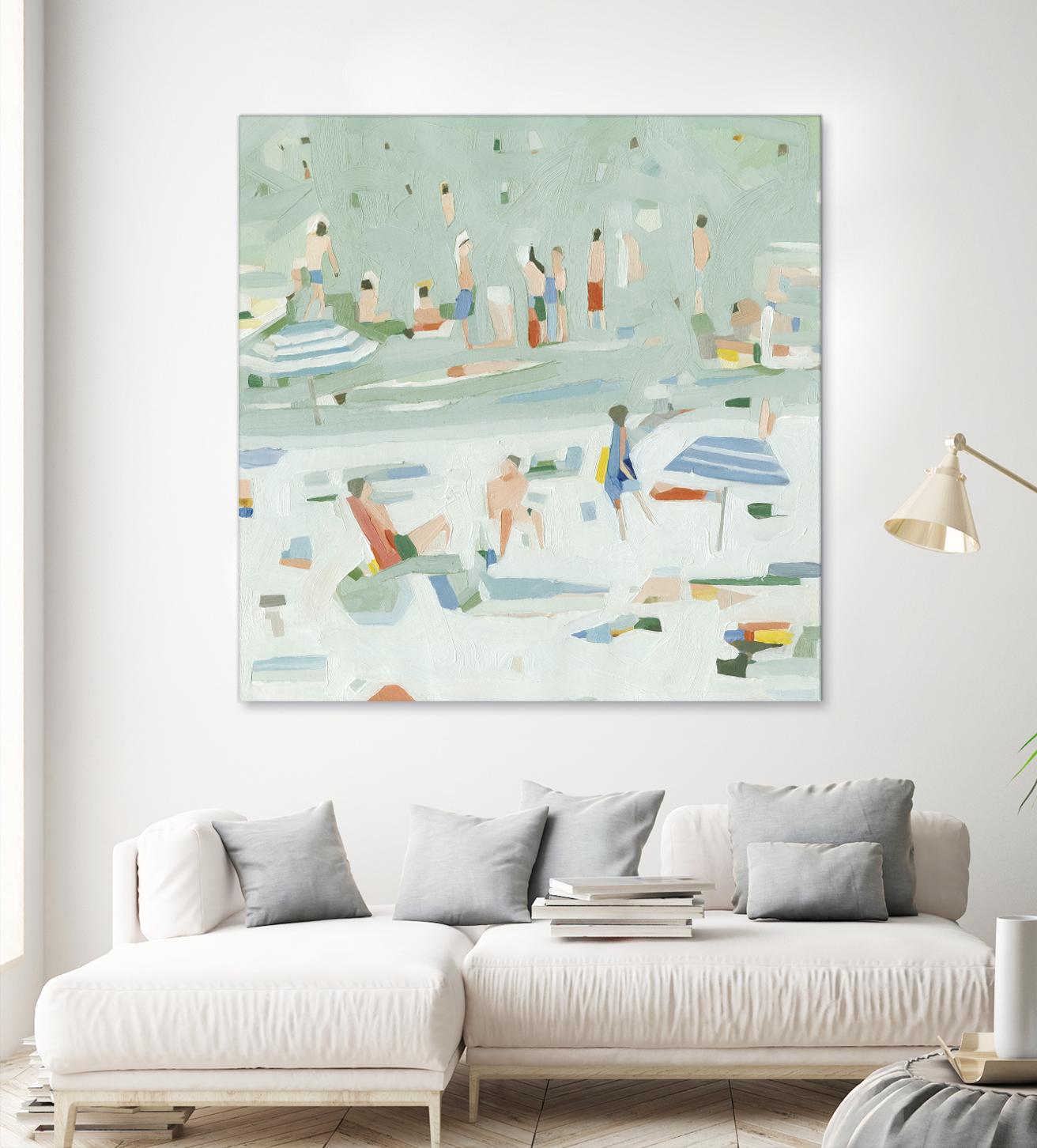 Summer Confetti II by Emma Scarvey on GIANT ART - green coastal & tropical abstract
