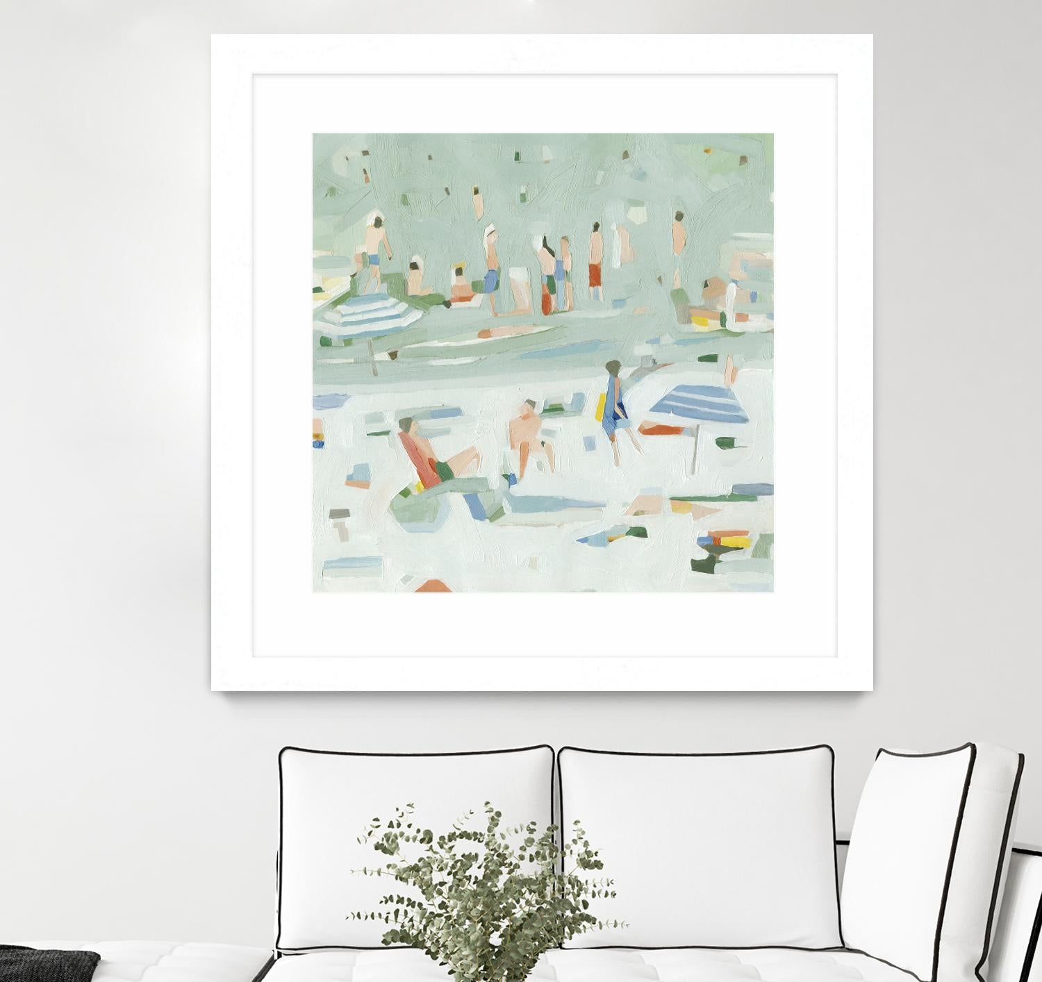 Summer Confetti II by Emma Scarvey on GIANT ART - green coastal & tropical abstract