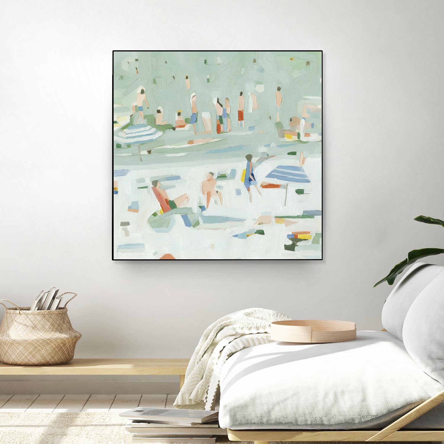 Summer Confetti II by Emma Scarvey on GIANT ART - green coastal & tropical abstract