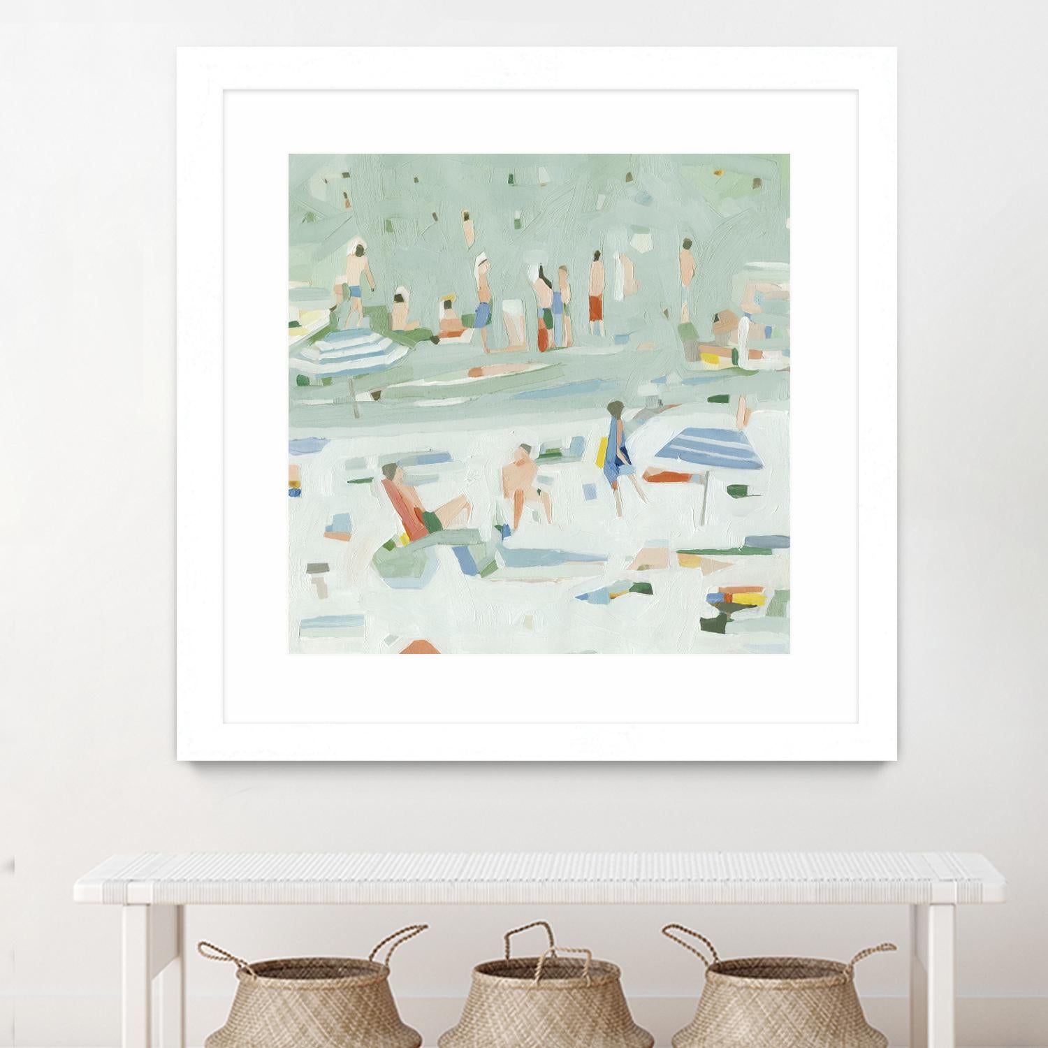 Summer Confetti II by Emma Scarvey on GIANT ART - green coastal & tropical abstract