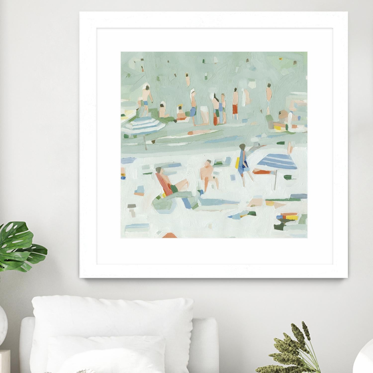 Summer Confetti II by Emma Scarvey on GIANT ART - green coastal & tropical abstract