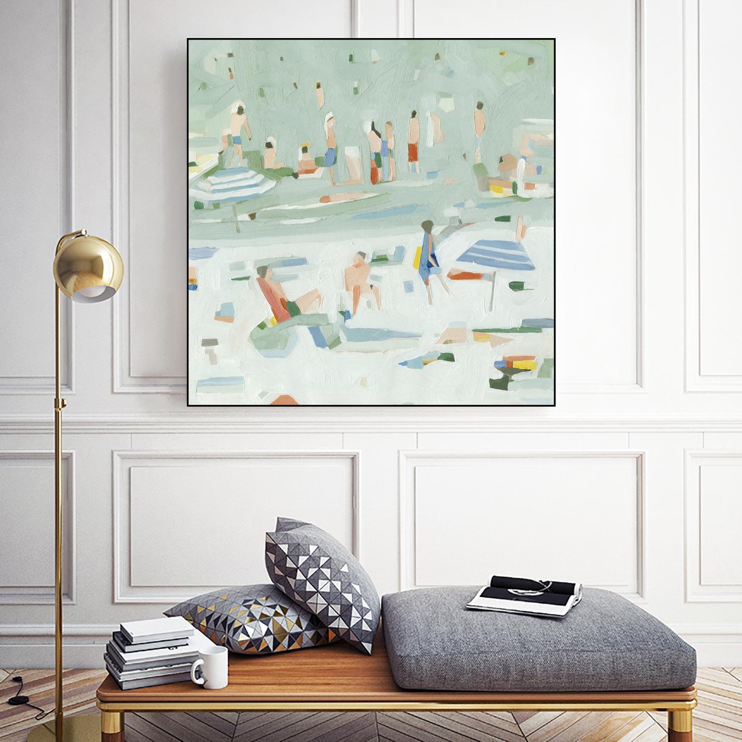 Summer Confetti II by Emma Scarvey on GIANT ART - green coastal & tropical abstract