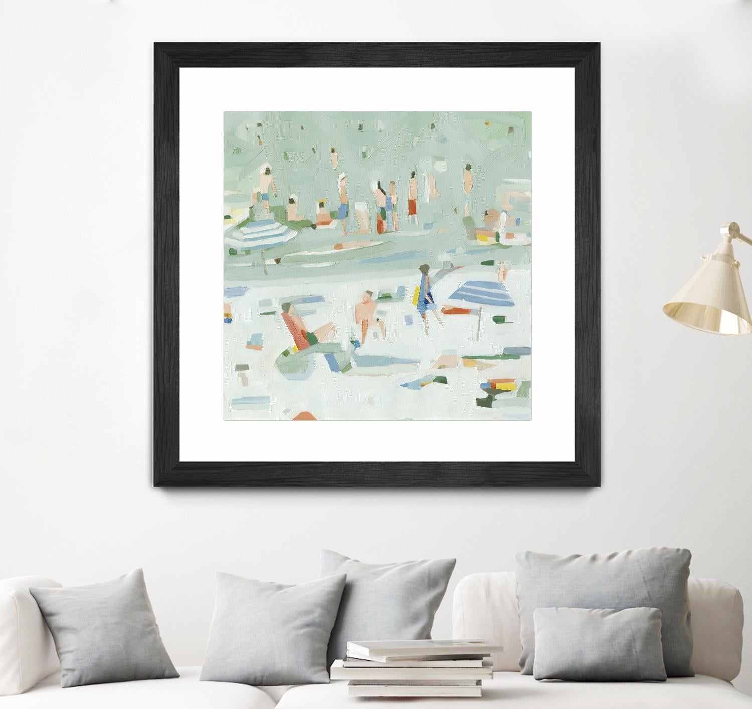 Summer Confetti II by Emma Scarvey on GIANT ART - green coastal & tropical abstract