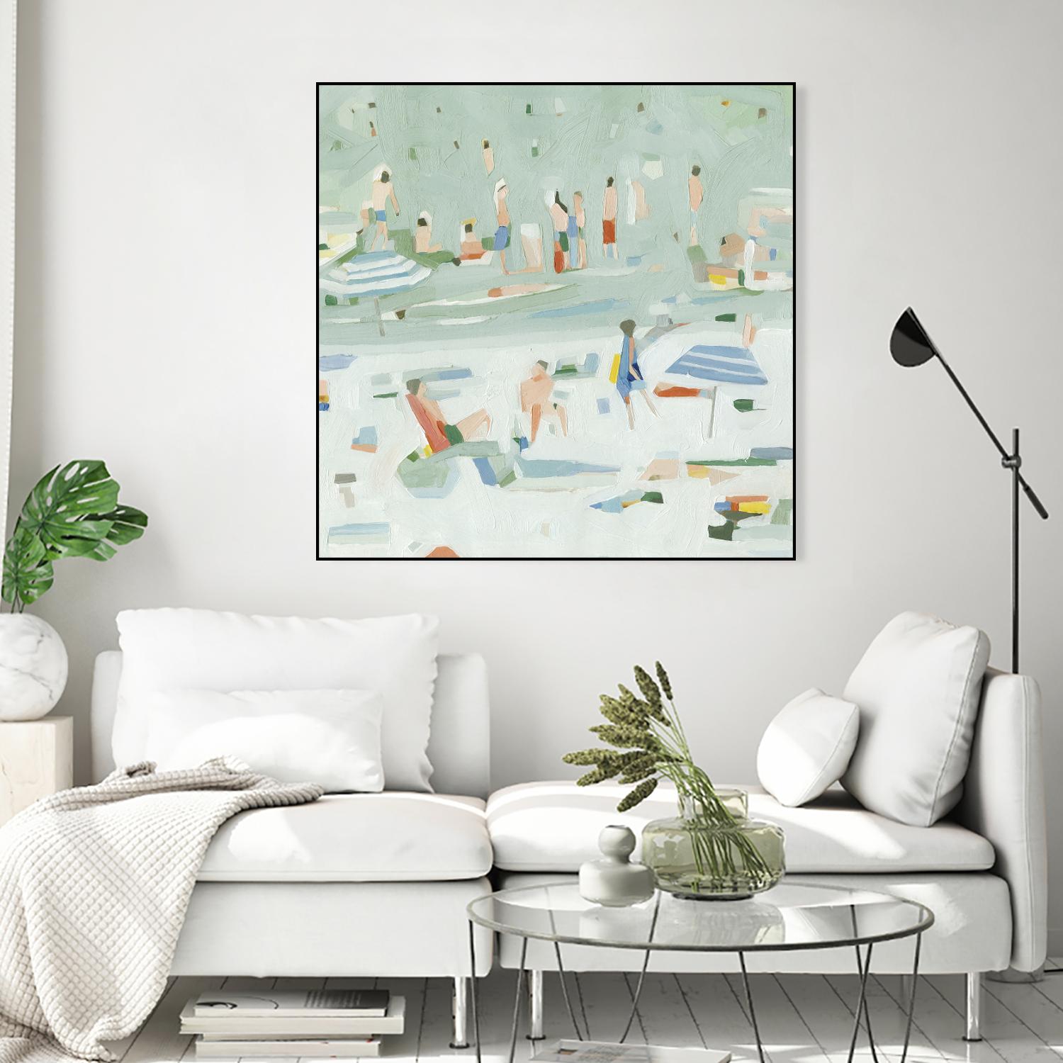 Summer Confetti II by Emma Scarvey on GIANT ART - green coastal & tropical abstract
