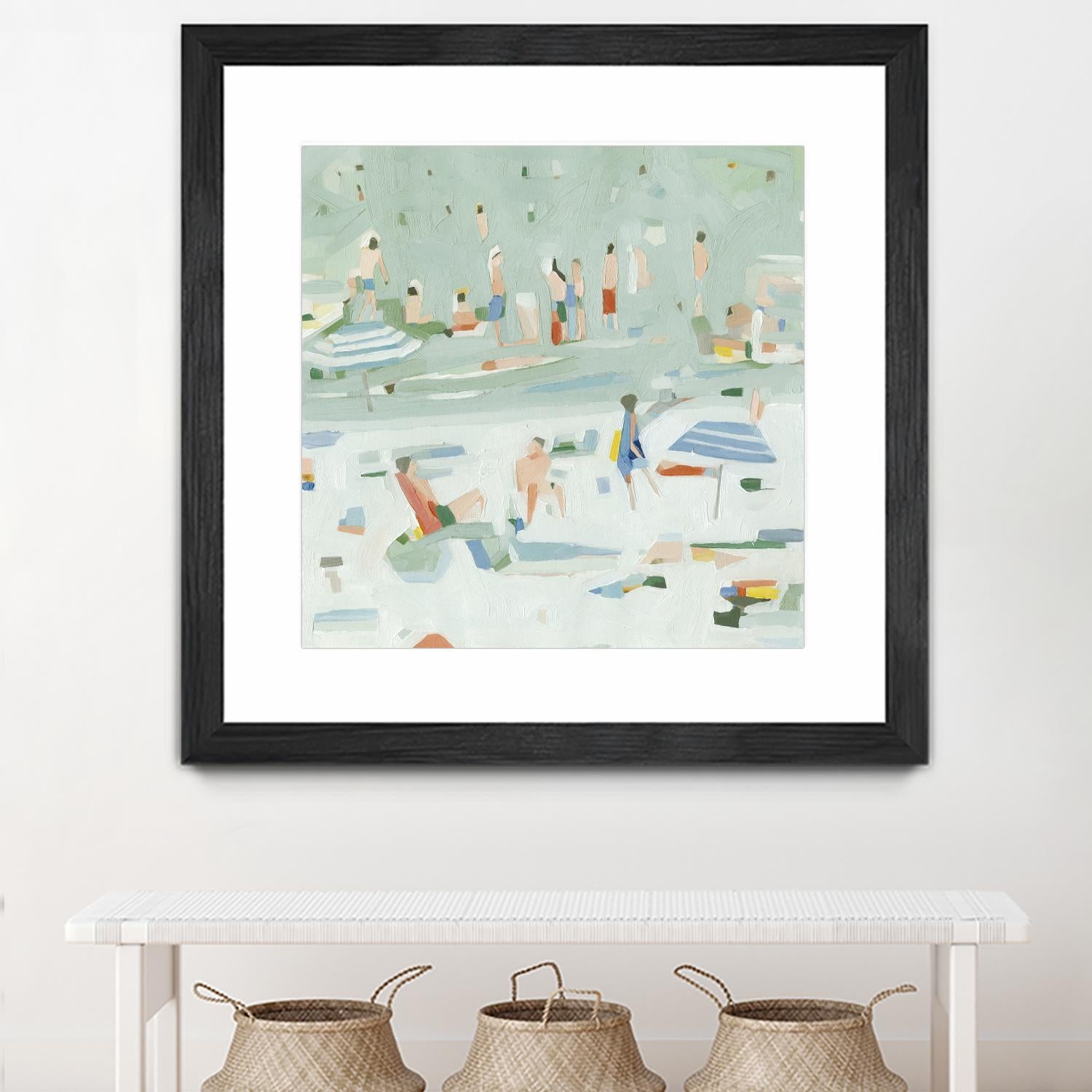 Summer Confetti II by Emma Scarvey on GIANT ART - green coastal & tropical abstract