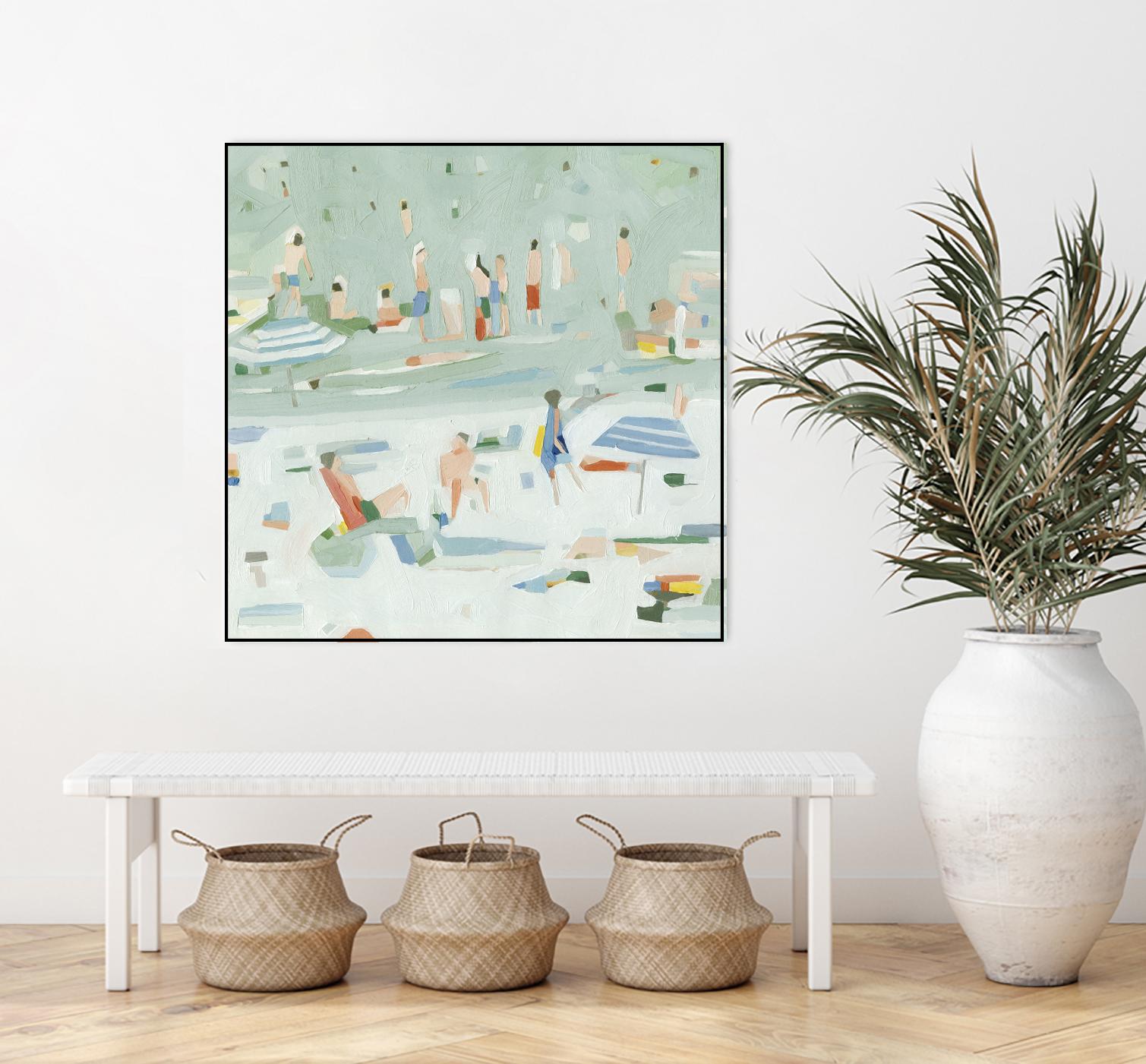 Summer Confetti II by Emma Scarvey on GIANT ART - green coastal & tropical abstract