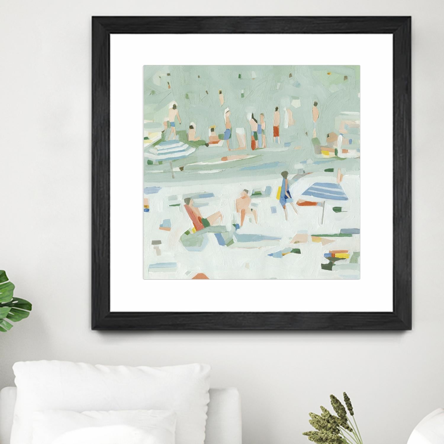Summer Confetti II by Emma Scarvey on GIANT ART - green coastal & tropical abstract